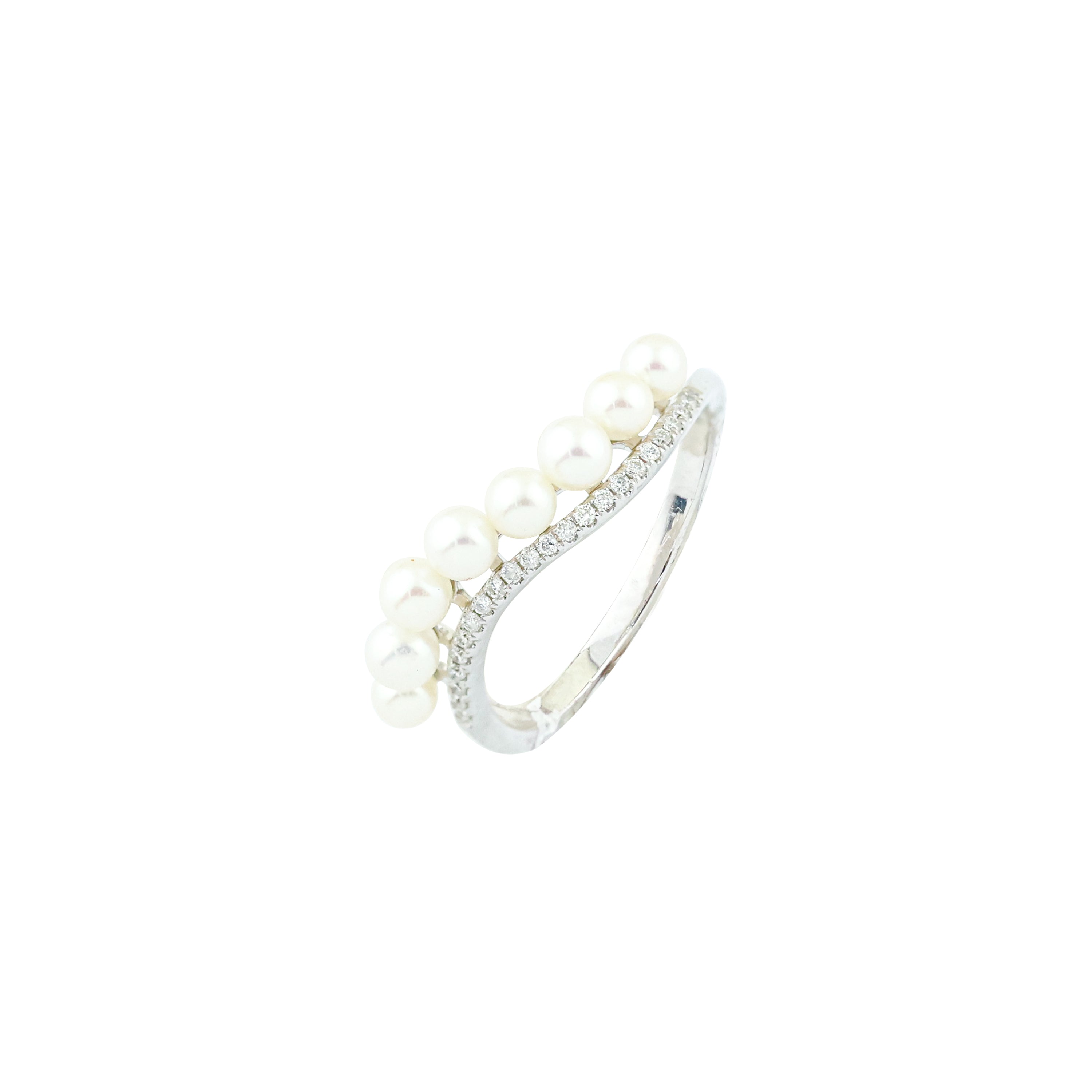 Ocean Wave Pearl Ring