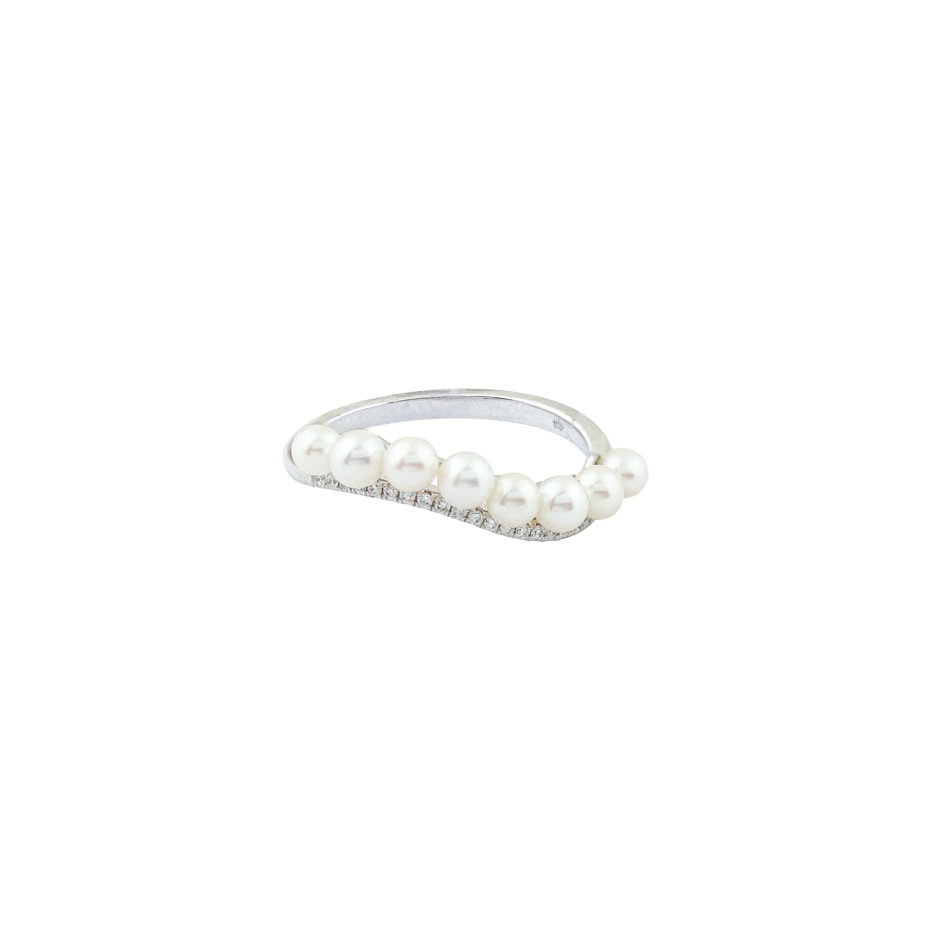 Ocean Wave Pearl Ring
