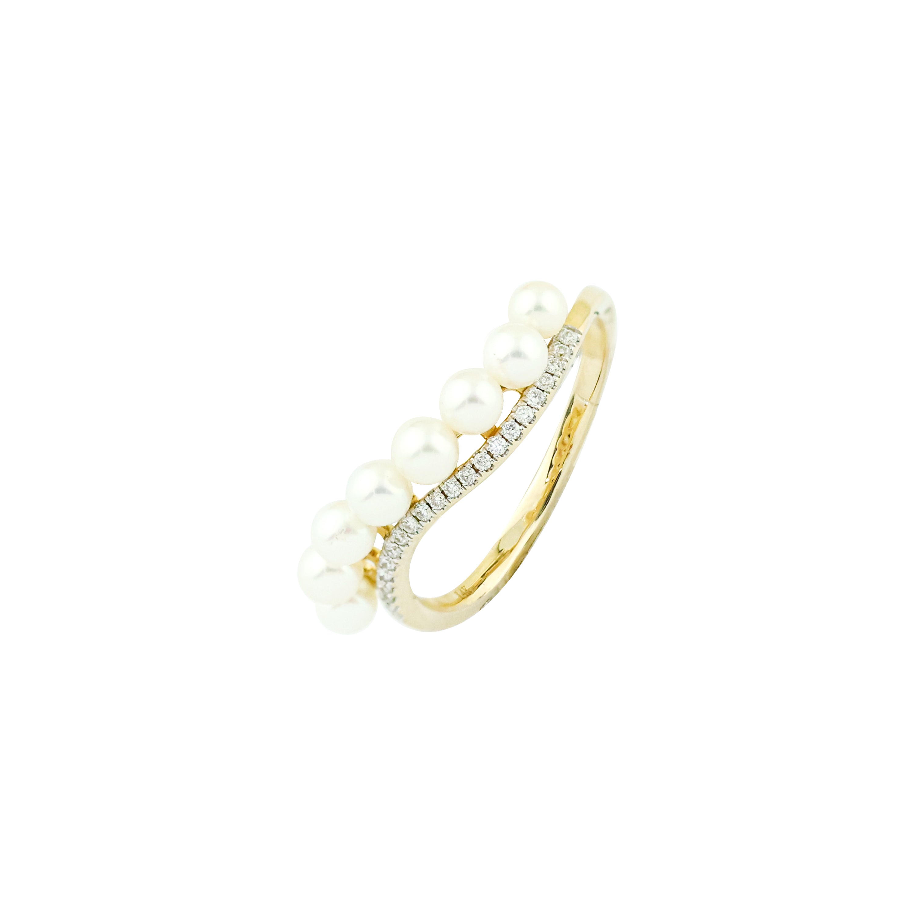Ocean Wave Pearl Ring