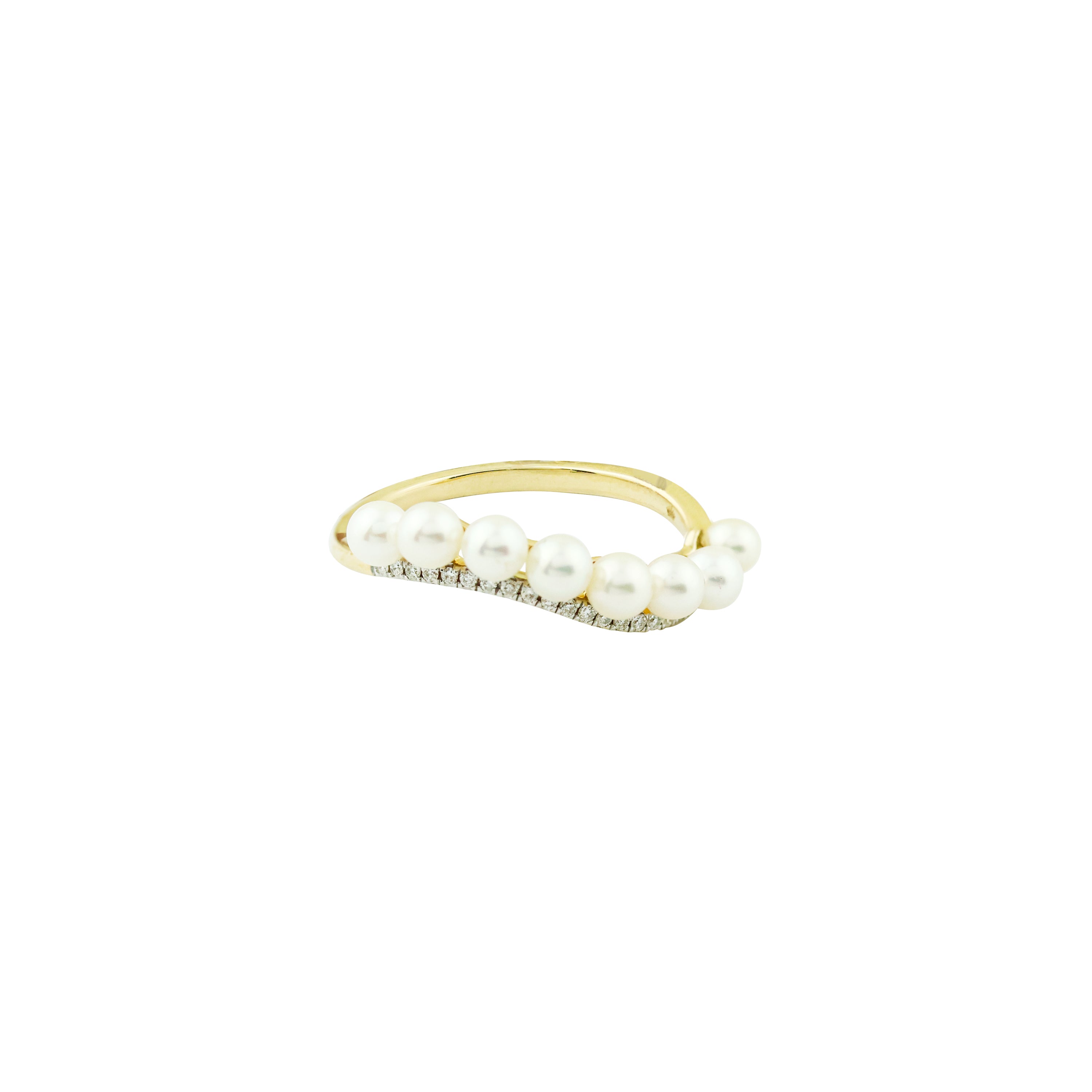 Ocean Wave Pearl Ring