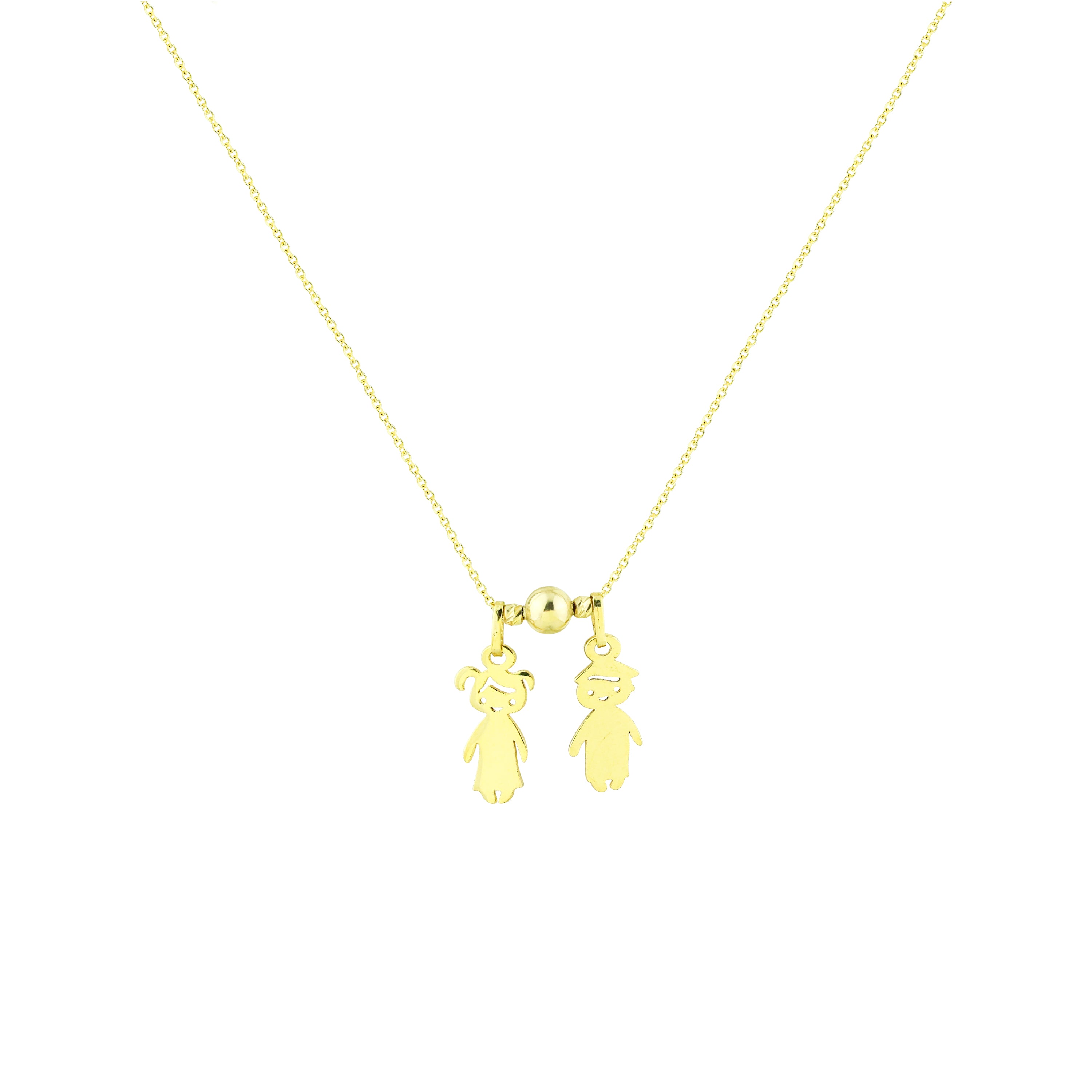Sibling Love Gold Necklace