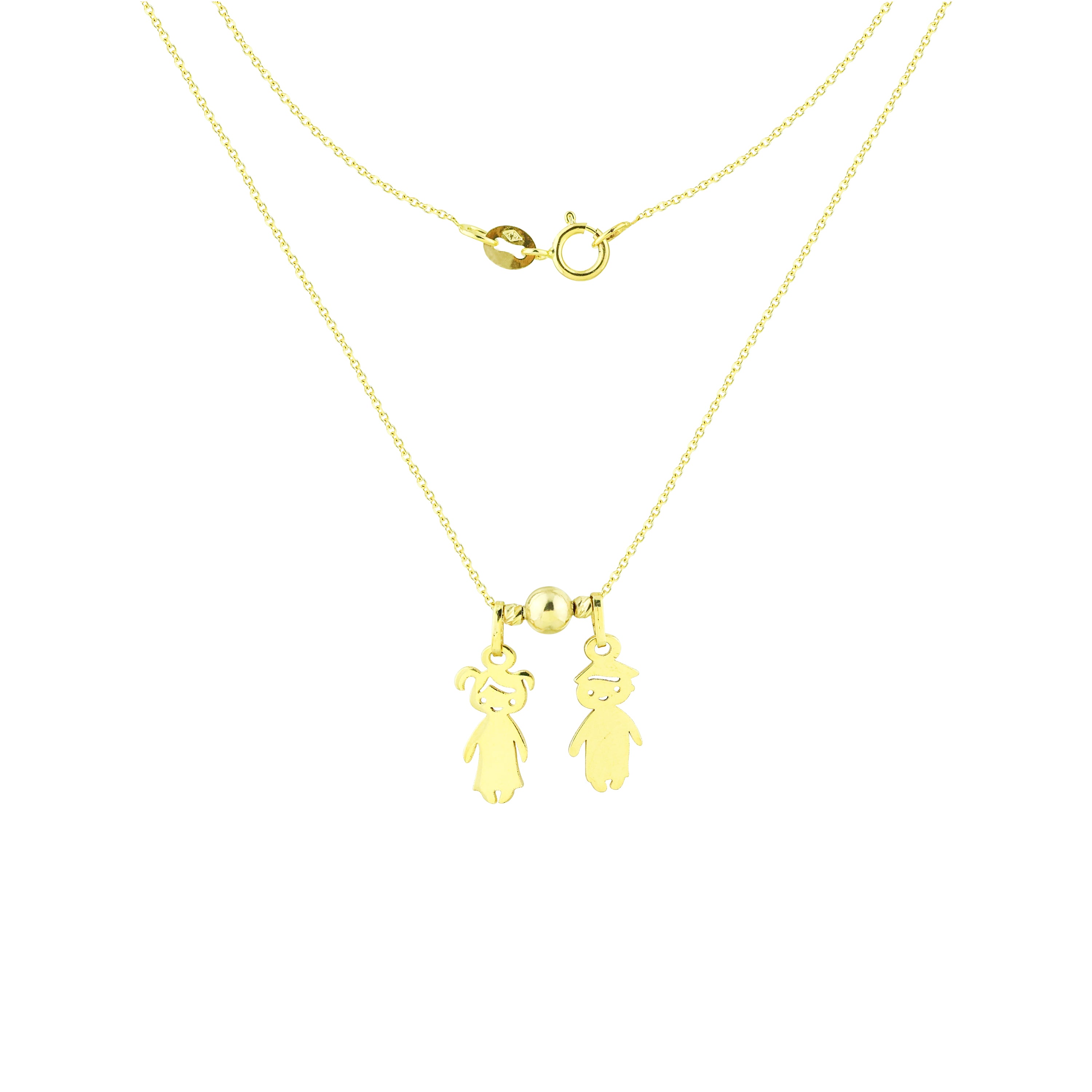 Sibling Love Gold Necklace