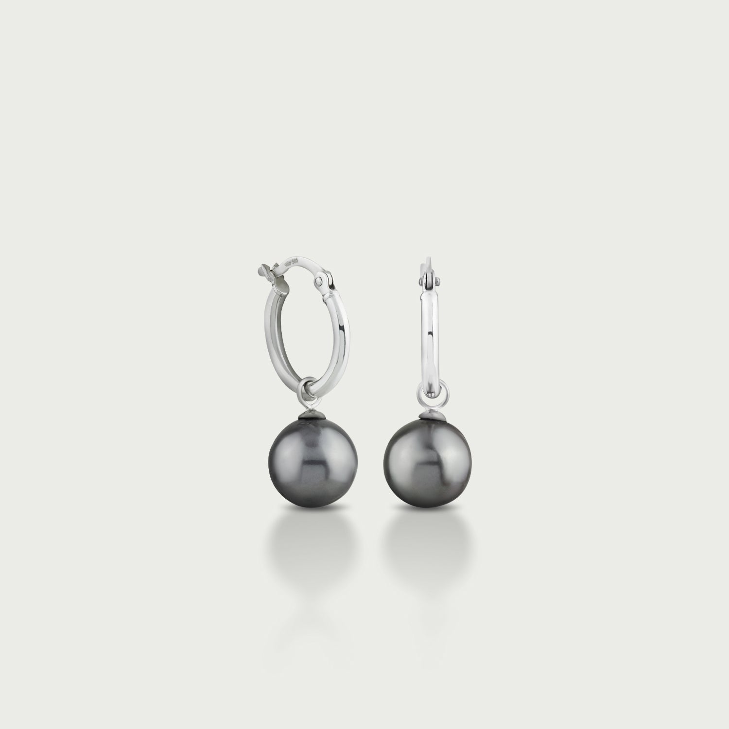 Black Pearl Stud Earrings