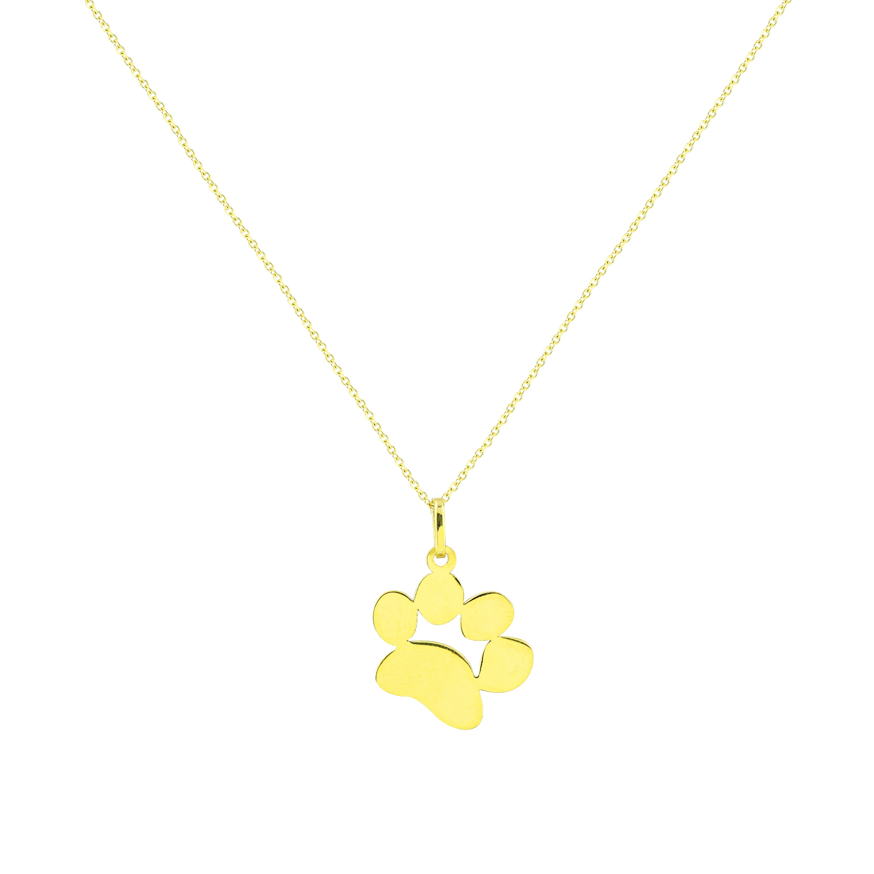 Paw Prints Gold Necklace