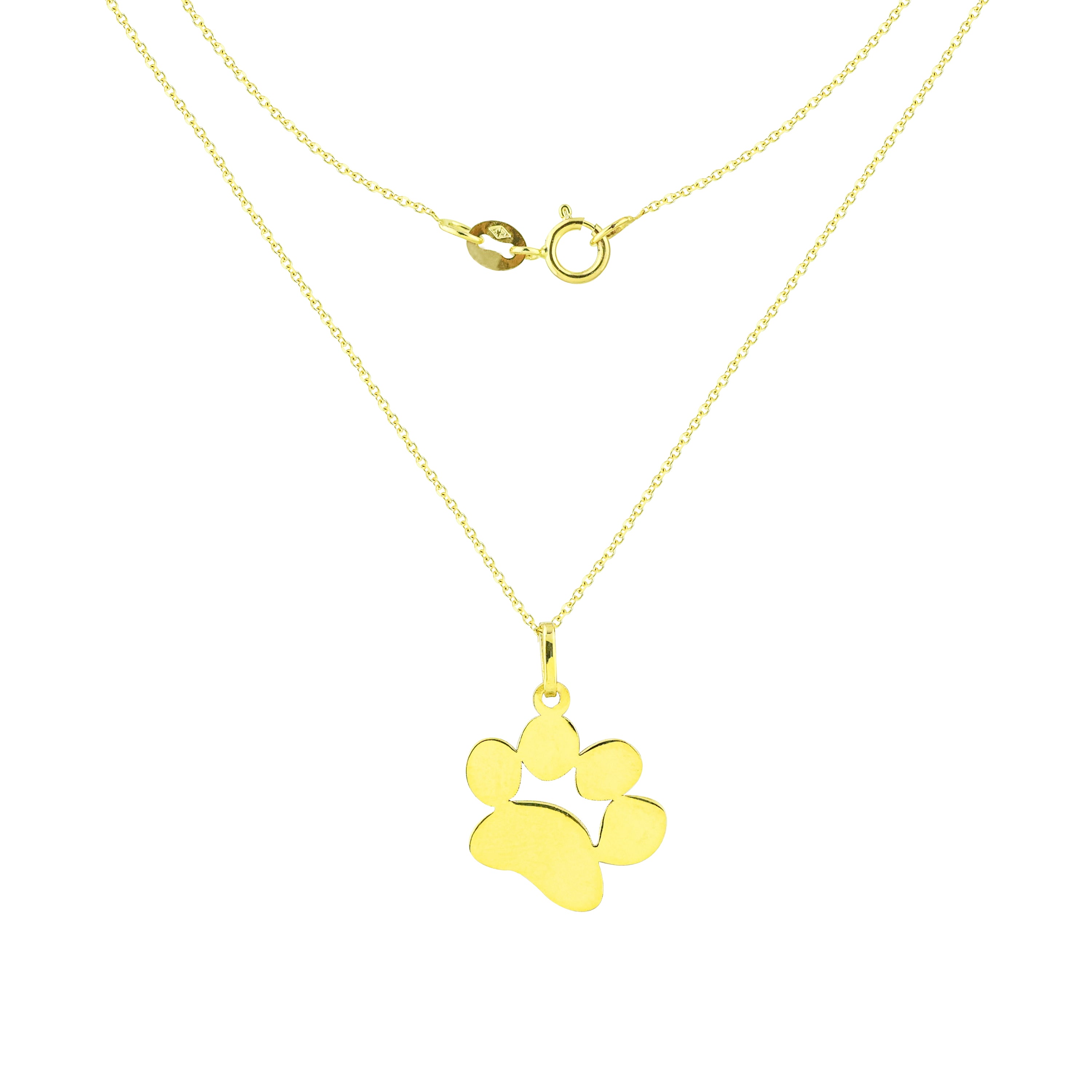 Paw Prints Gold Necklace