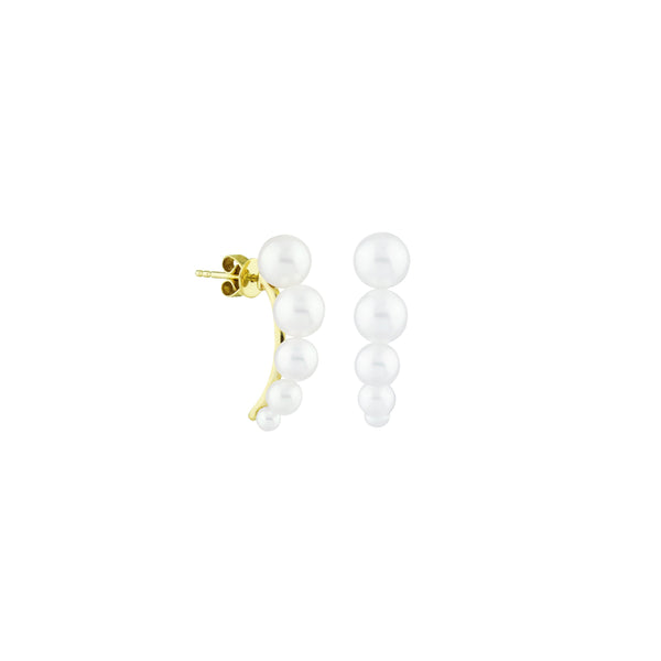 Ocean Pearl Serenity Stud Earrings