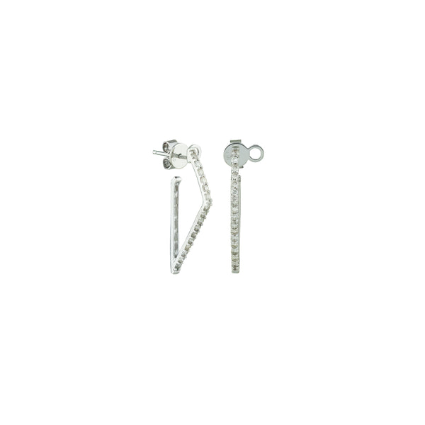 Hexa Gleam Diamond Hoop Earrings