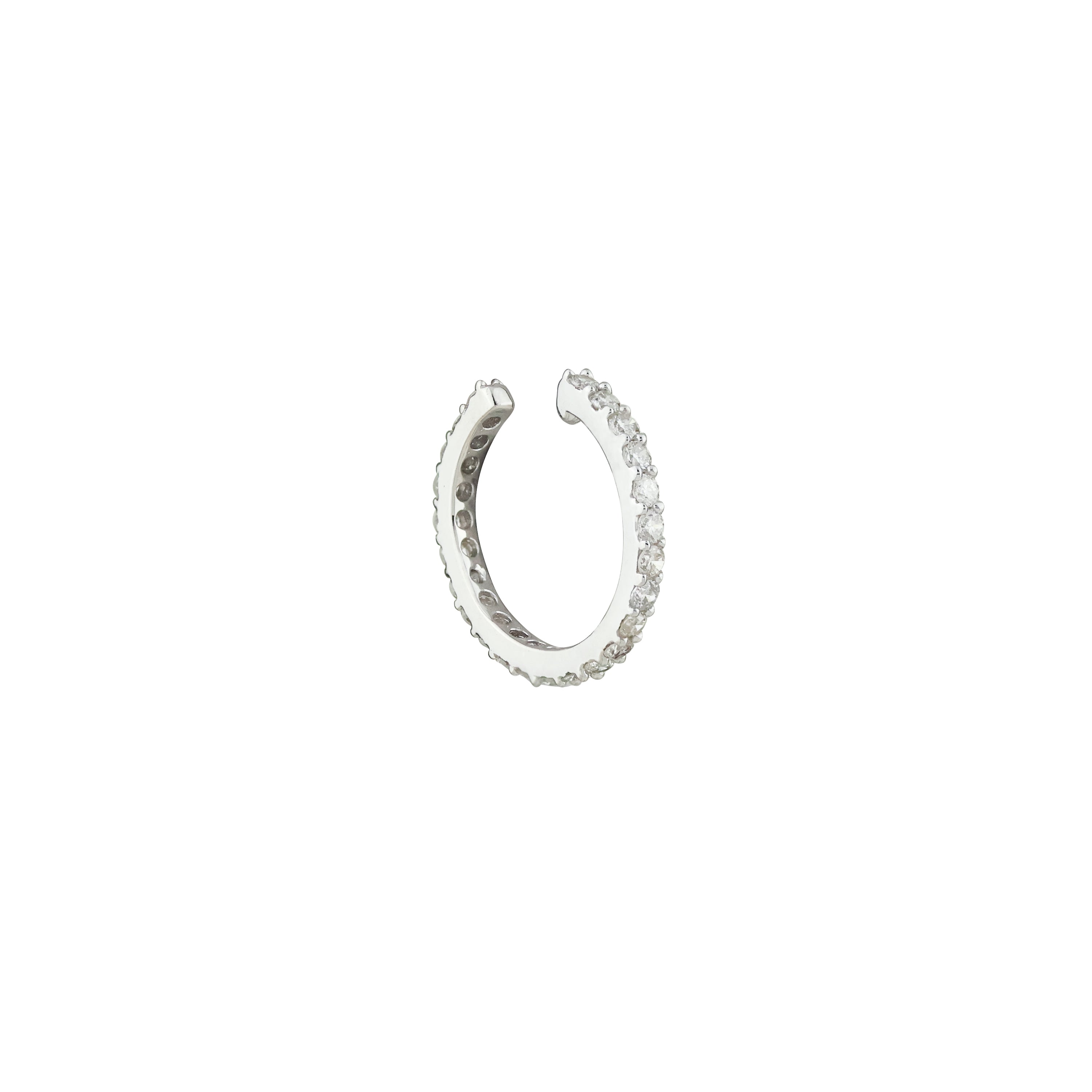 Ethereal Arc Diamond Cuff Earrings