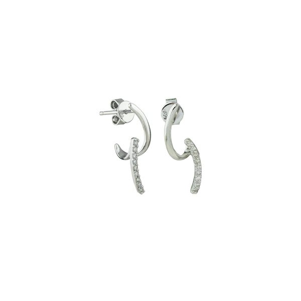 Spiral Sparkle Stud Earrings