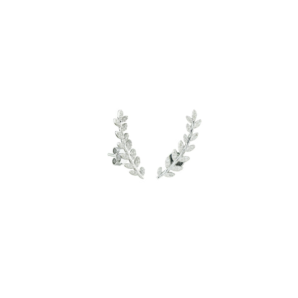 Floral Radiance Diamond Crawler Earrings