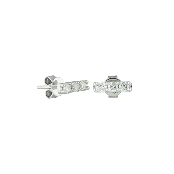 Glimmer Line Stud Earrings