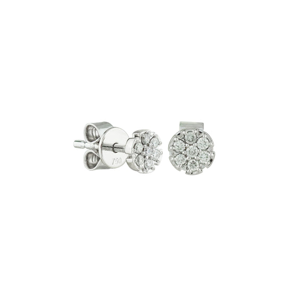 Floral Gleam Diamond Stud Earrings