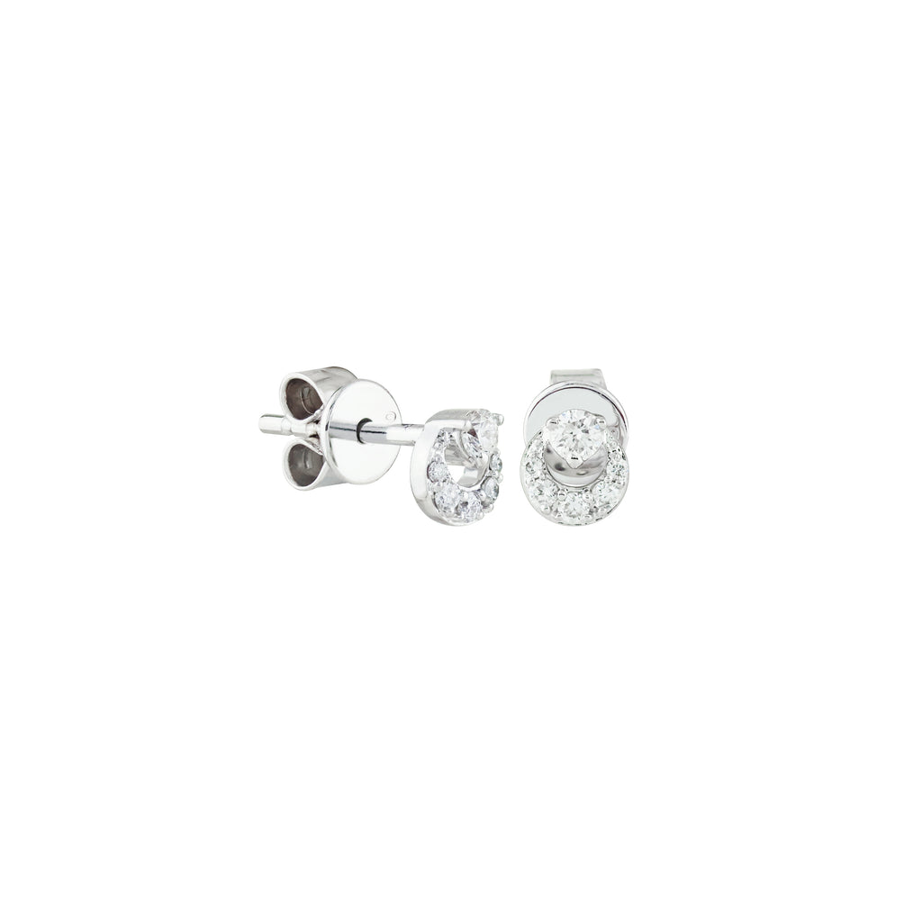 Stellar Solitude Diamond Stud Earrings