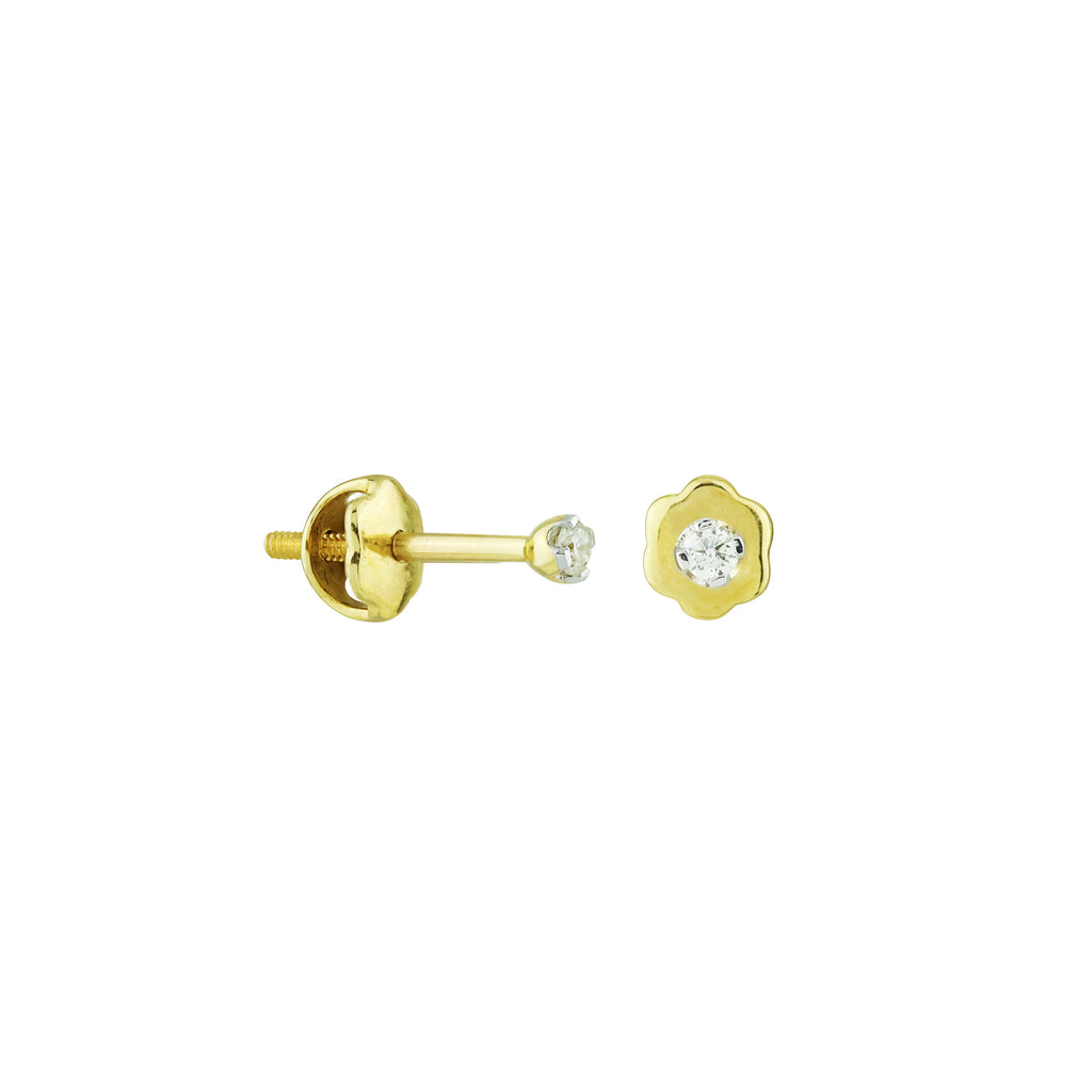 Stellar Solitude Diamond Stud Earrings