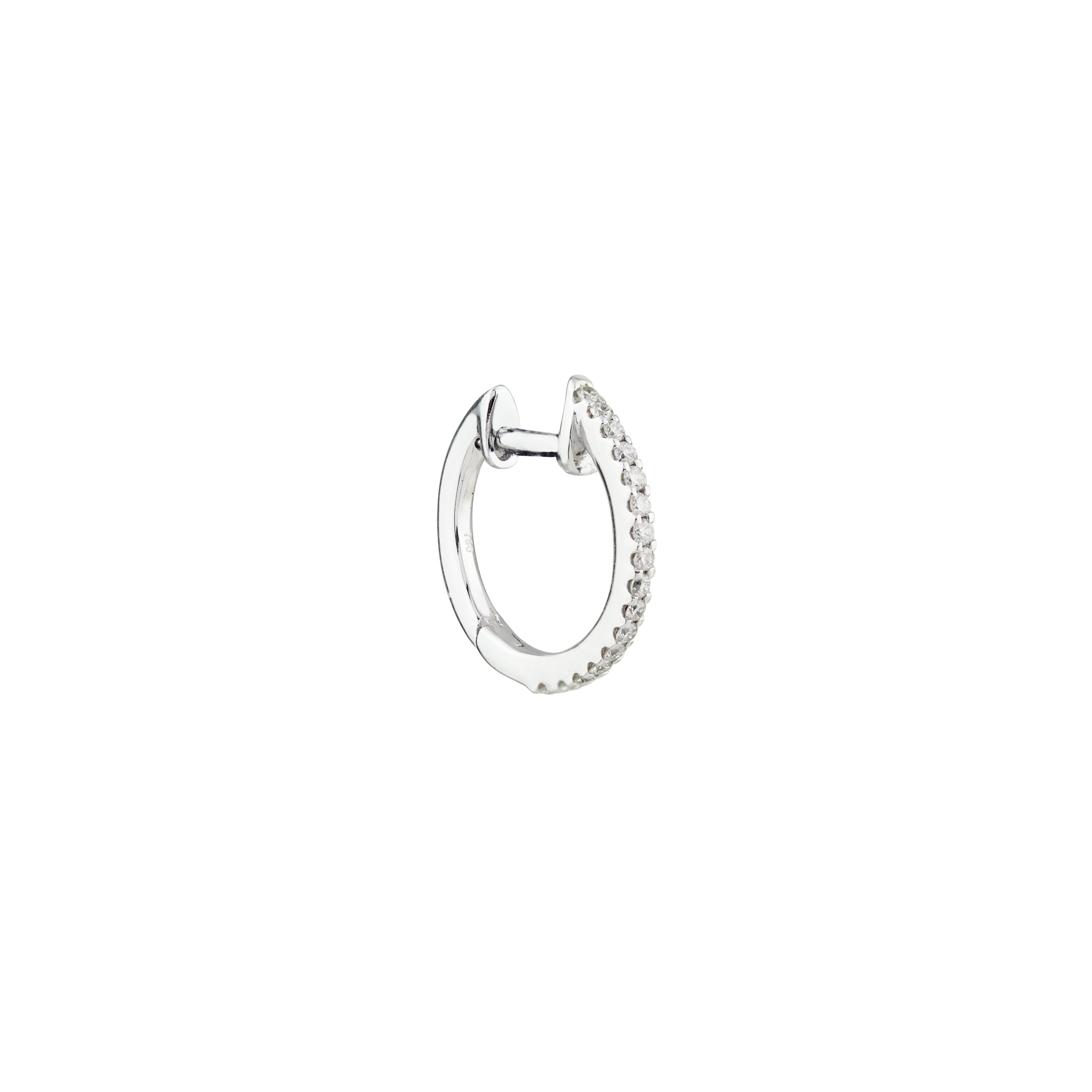 Sultry Cascade Sparkle  Diamond  Hoop Earrings