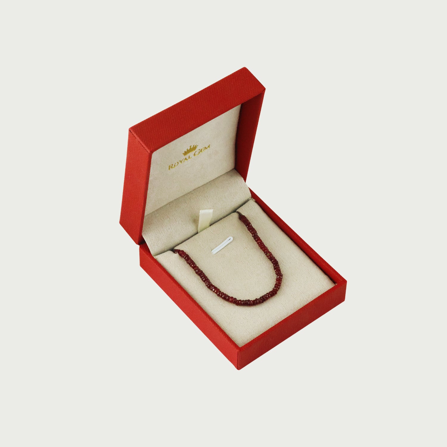 Crimson Aura Ruby Beaded Necklace