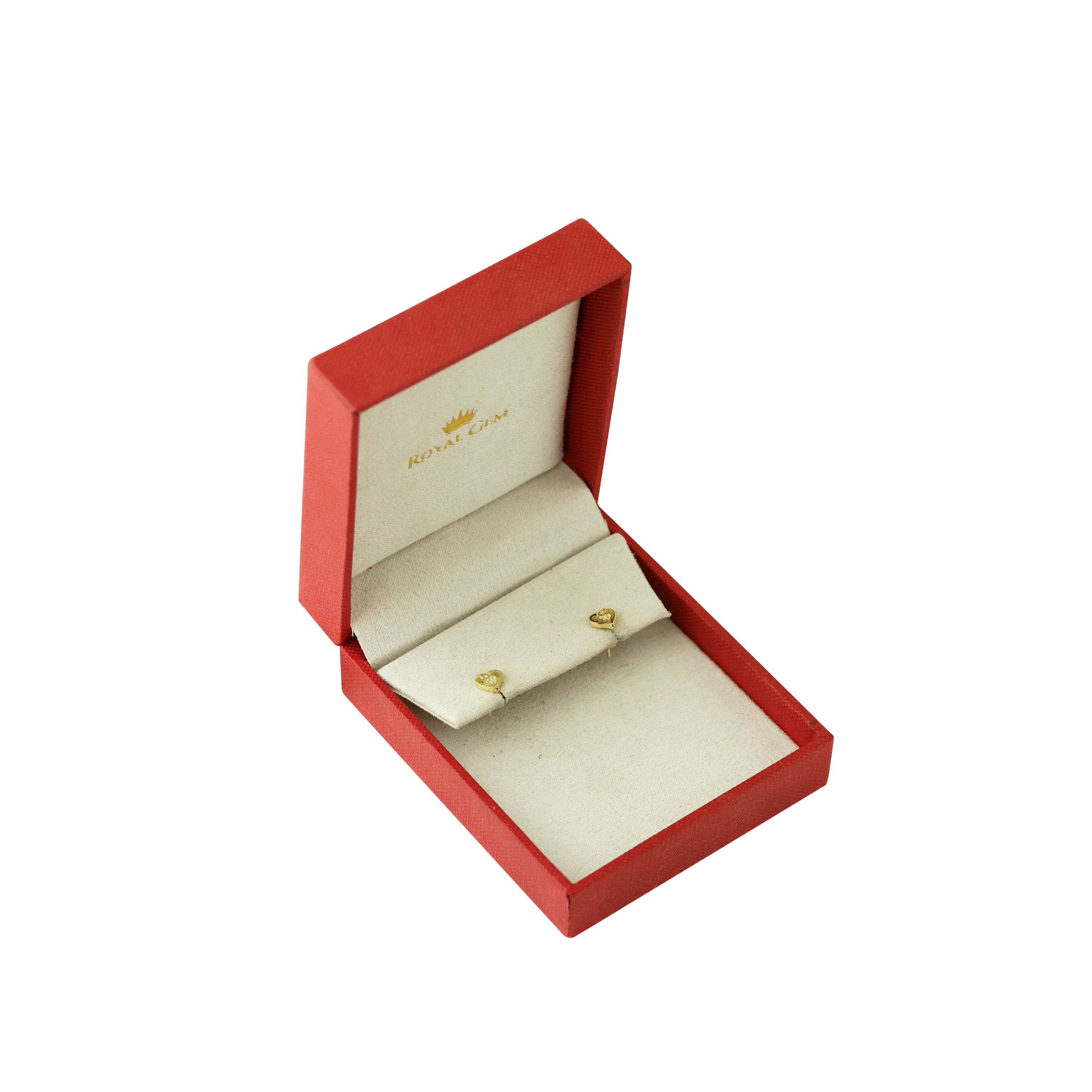 Heartbeat Mode Gold Stud Earrings