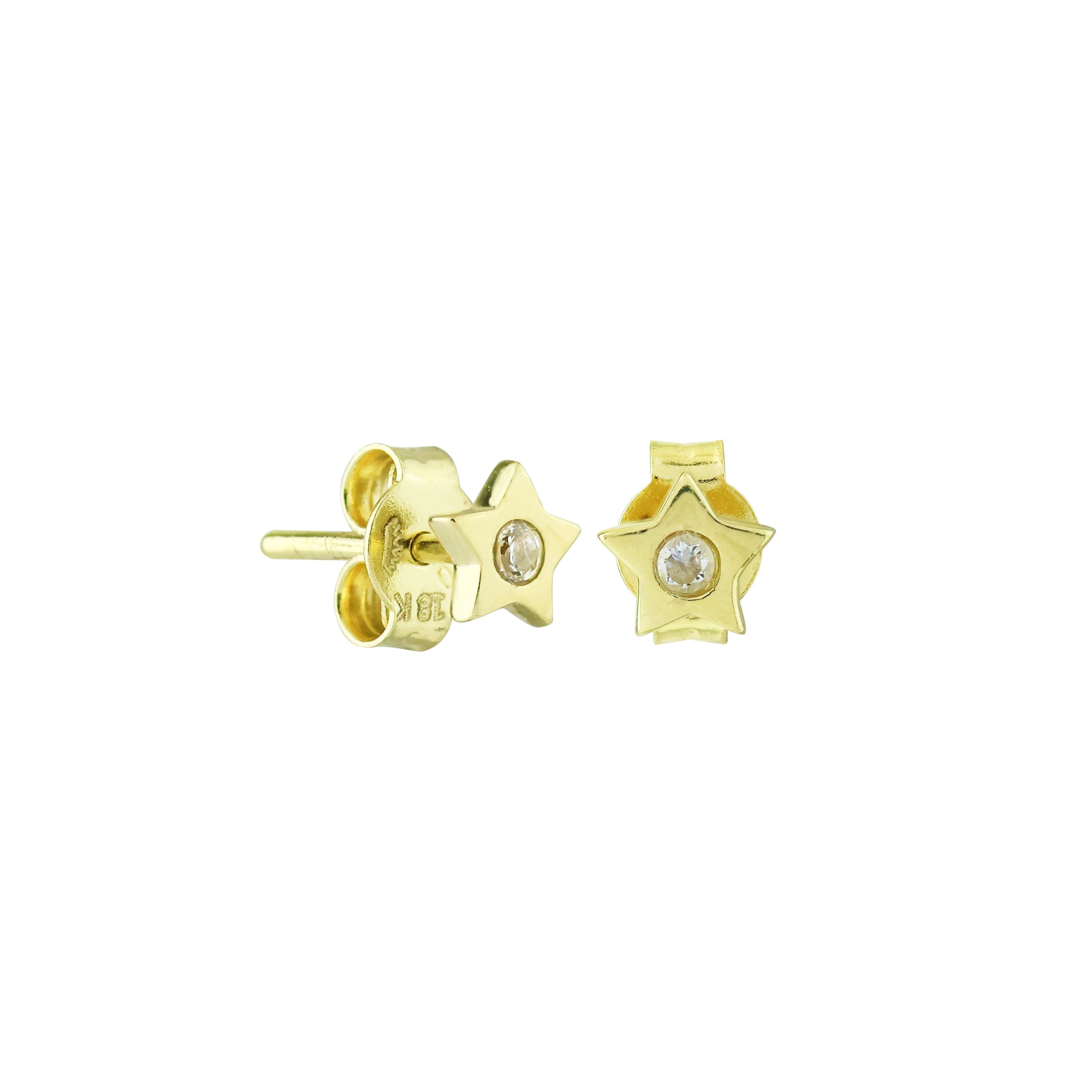 Twinkle Dot Gold Stud Earrings
