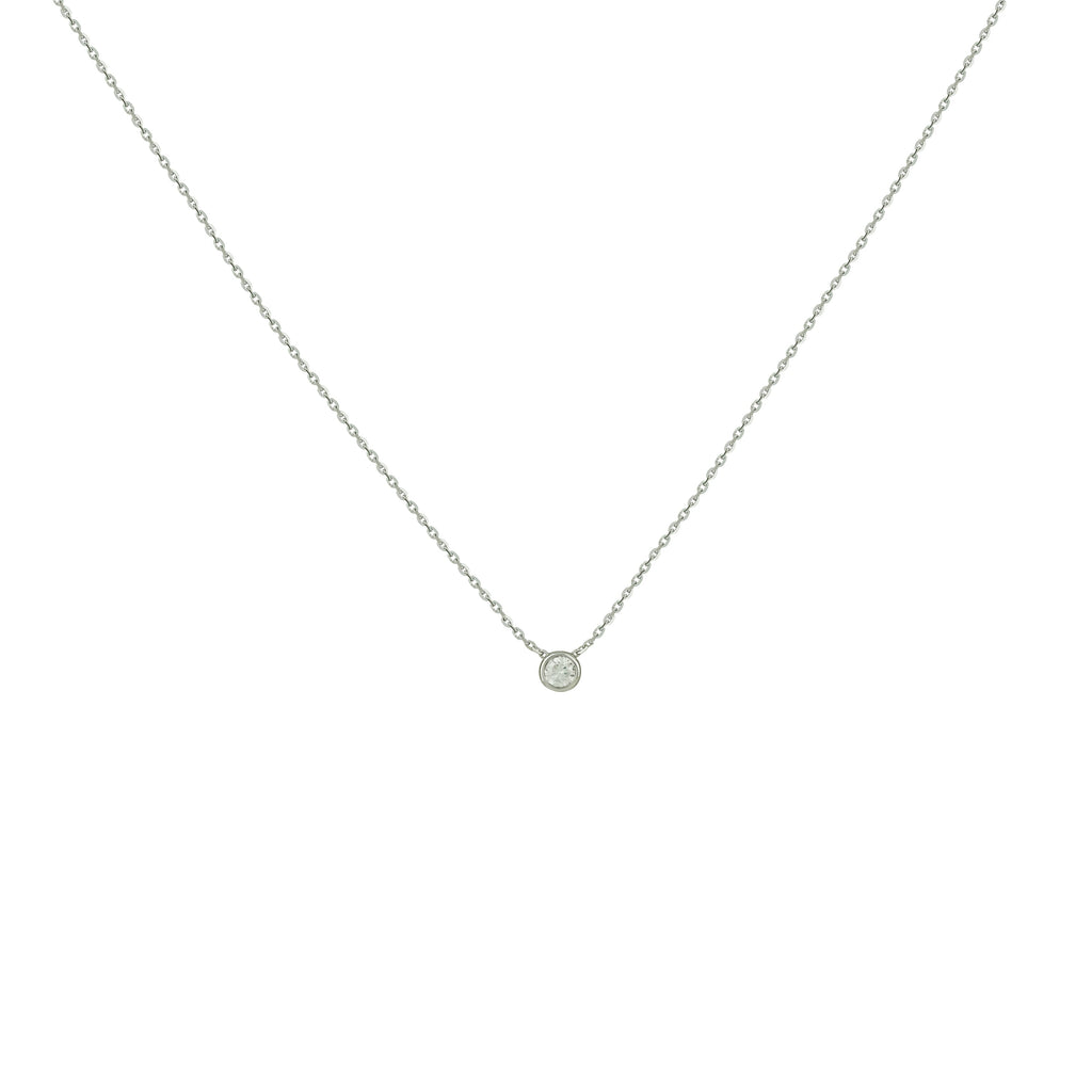 Bezel Brilliance Solitaire Necklace