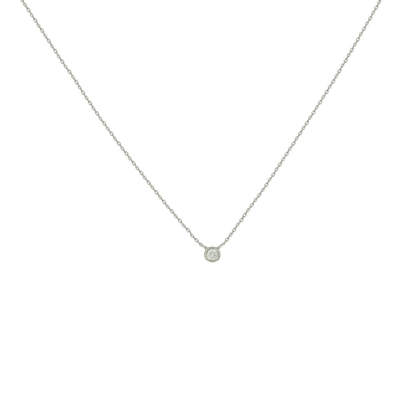 Bezel Brilliance Solitaire Necklace