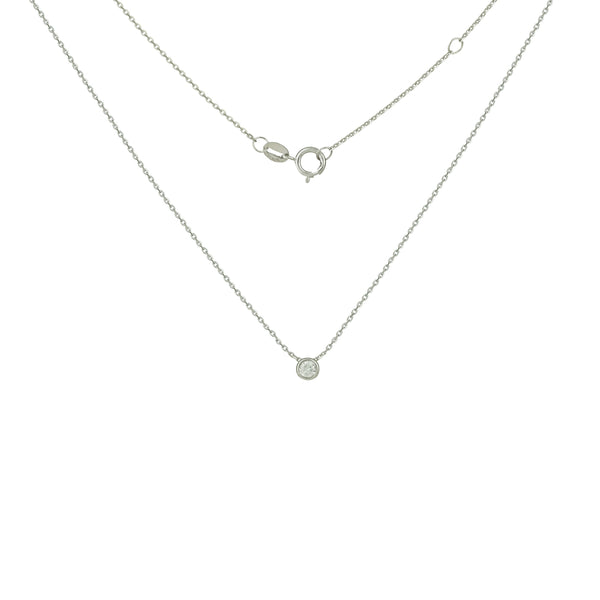 Bezel Brilliance Solitaire Necklace