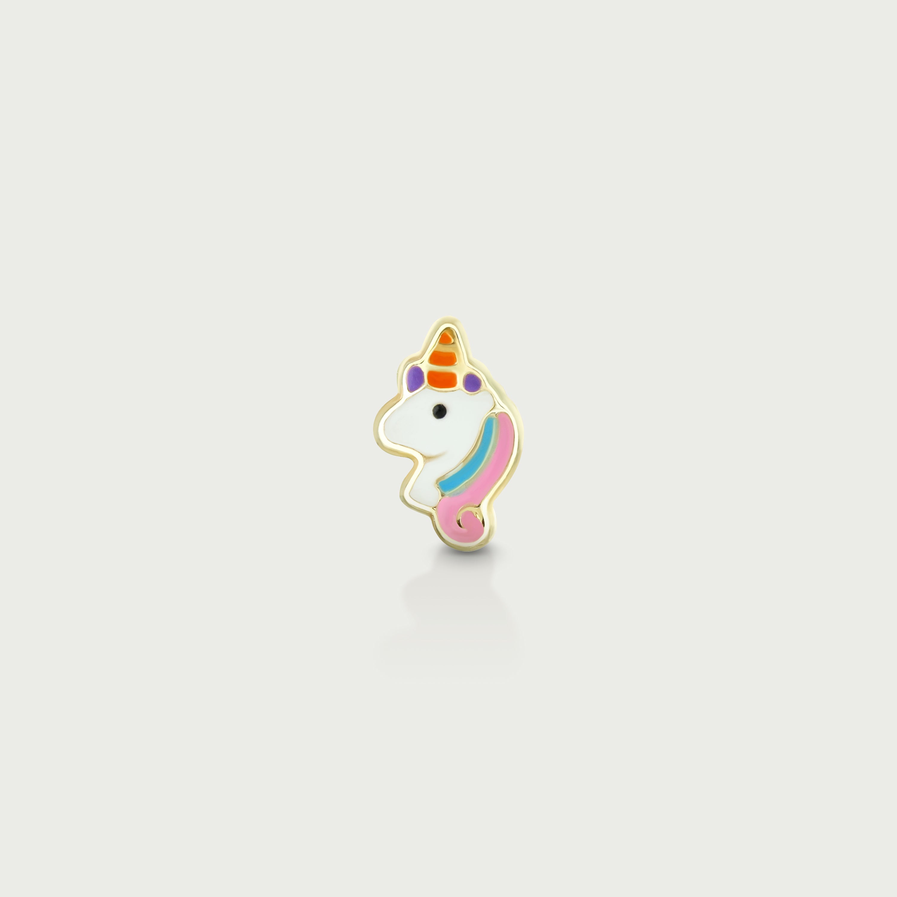 Little Magic Unicorn Gold Screw Earrings