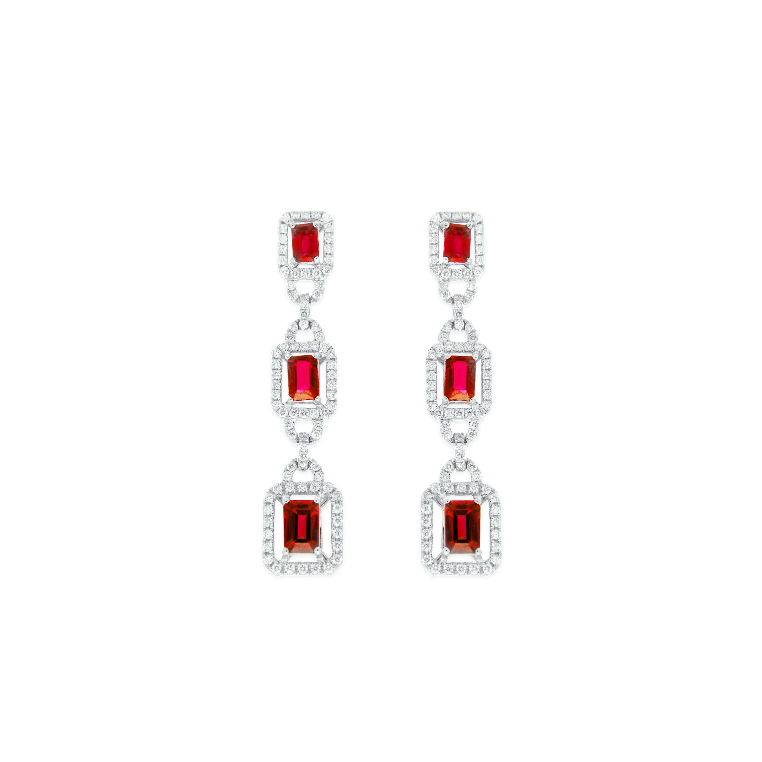 Resplendent Rubies Drop Earrings