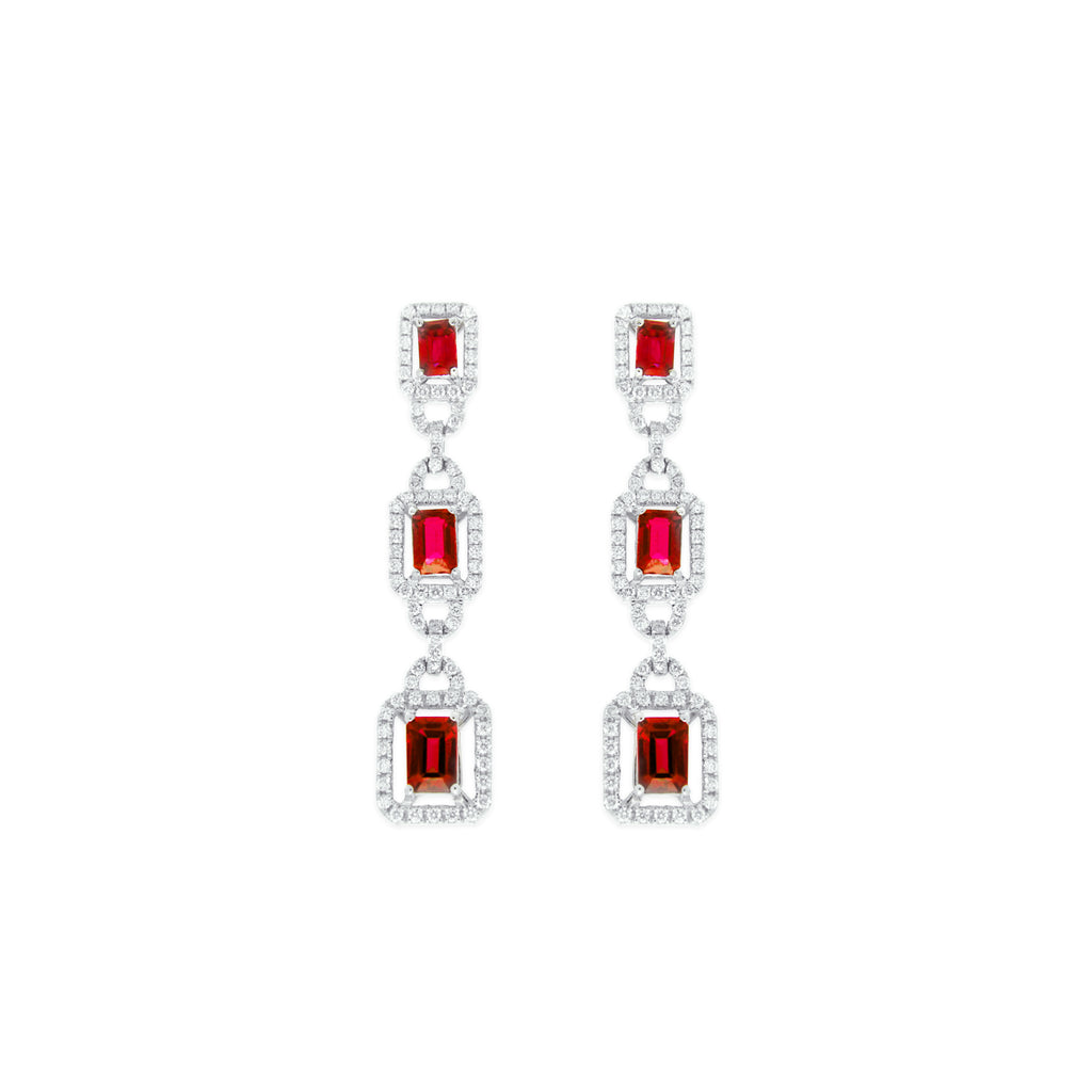 Resplendent Rubies Drop Earrings