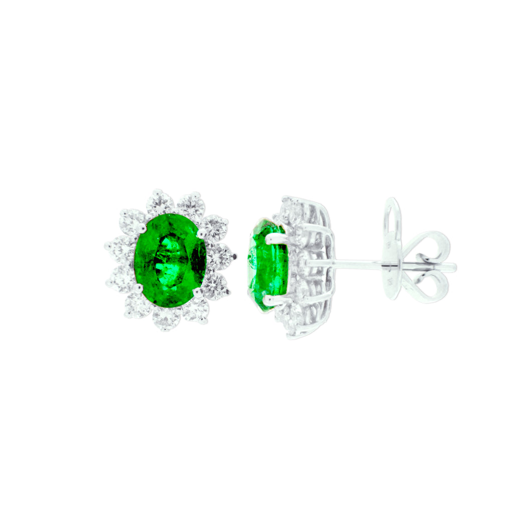 Splendor of Emeralds Stud Earrings