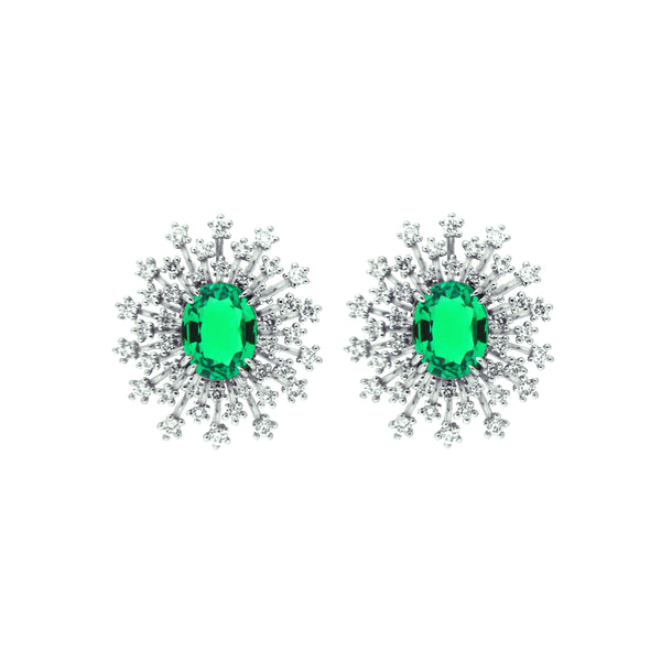 Splendor of Emeralds Stud Earrings