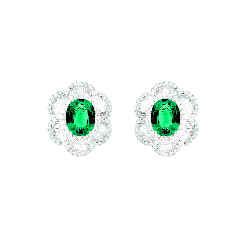 Splendor of Emeralds Stud Earrings