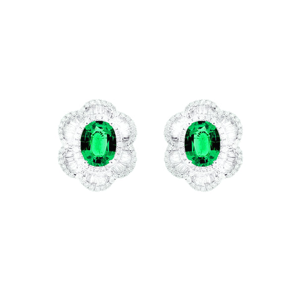 Splendor of Emeralds Stud Earrings