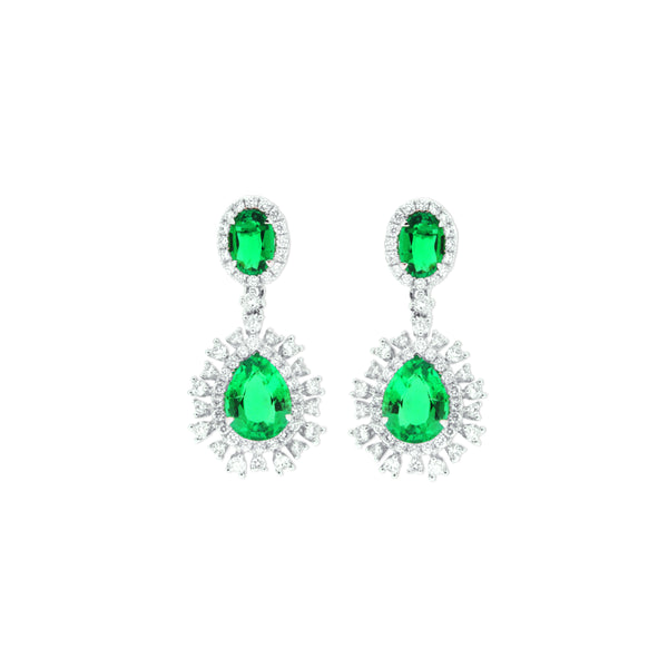 Splendor of Emeralds Drop Earrings