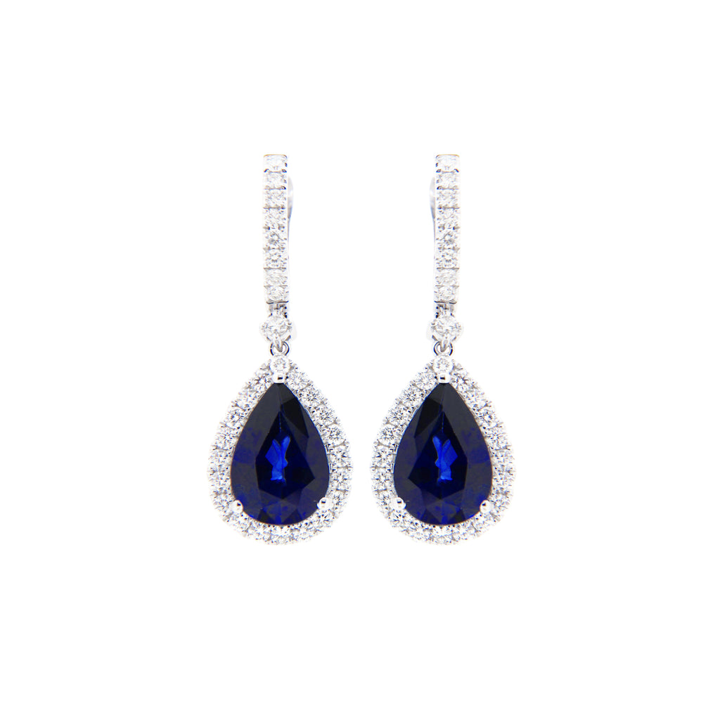 Azure Sapphire Drop Earrings