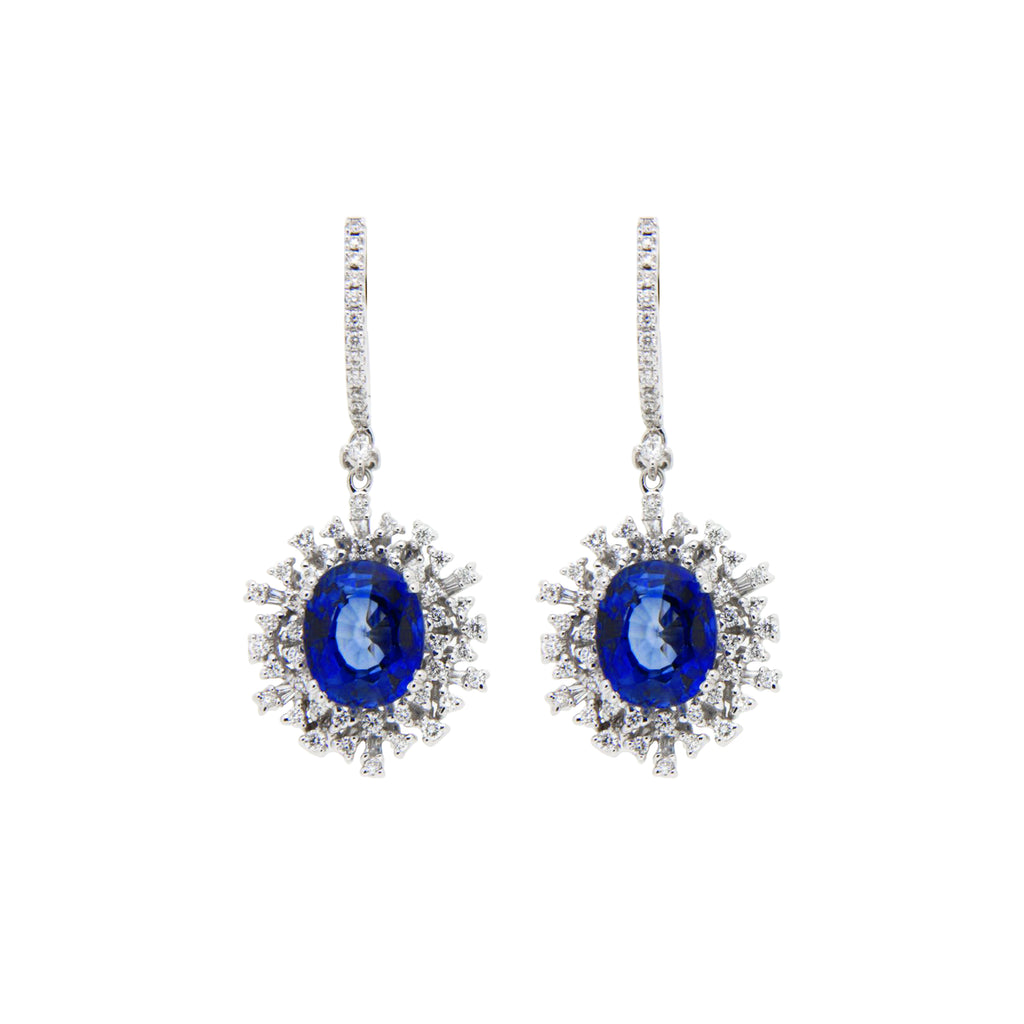 Azure Sapphire Drop Earrings