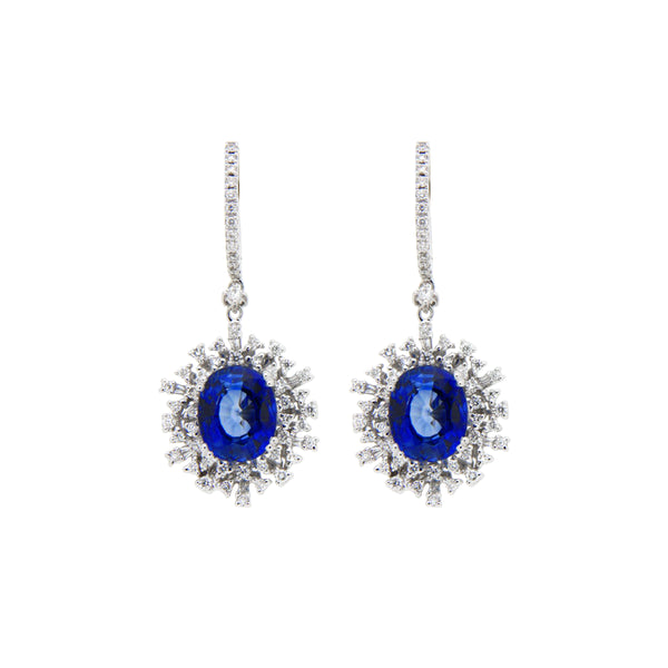 Azure Sapphire Drop Earrings