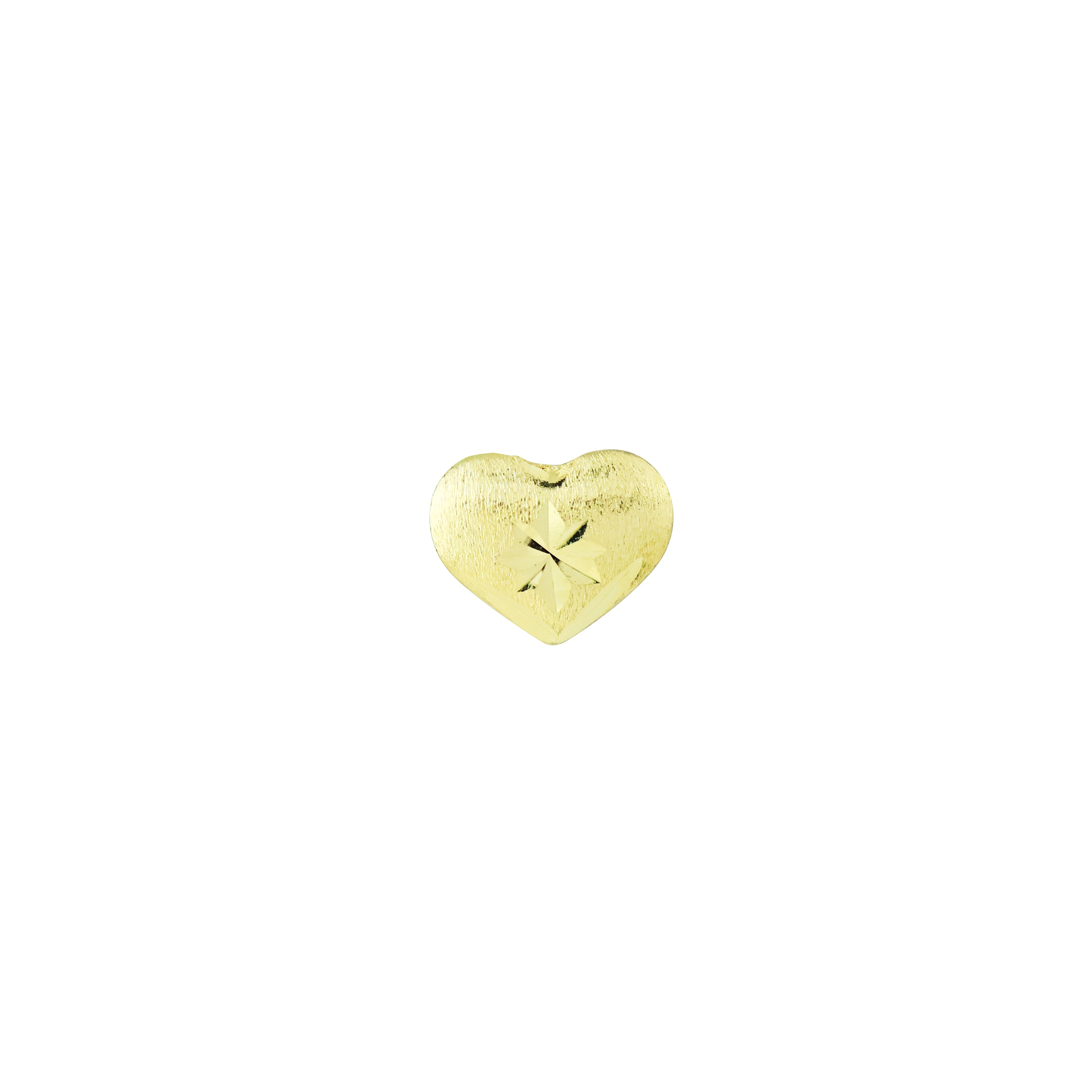 Twilight Heart Gold Stud Earring