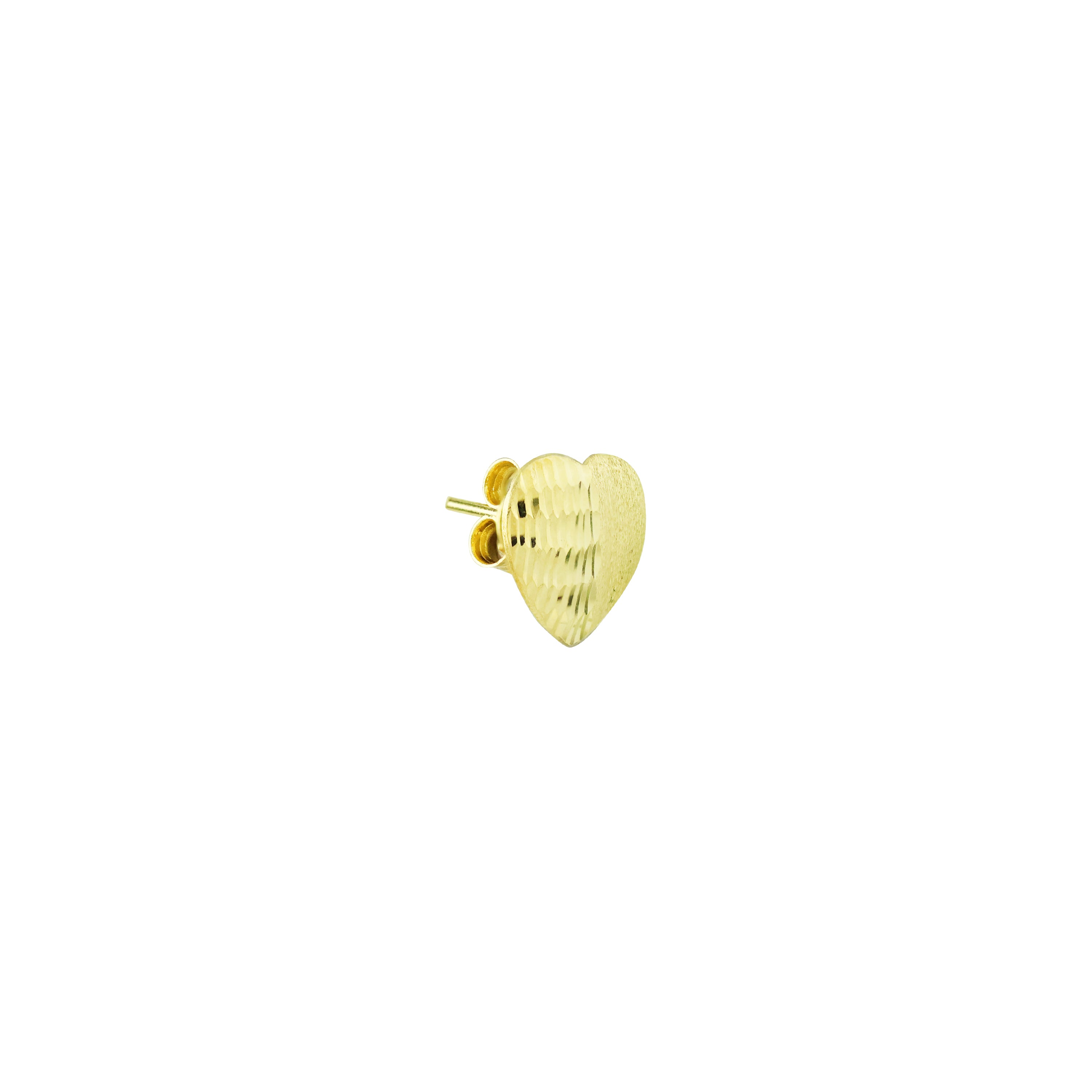 Gilded Heart Gold Stud Earrings
