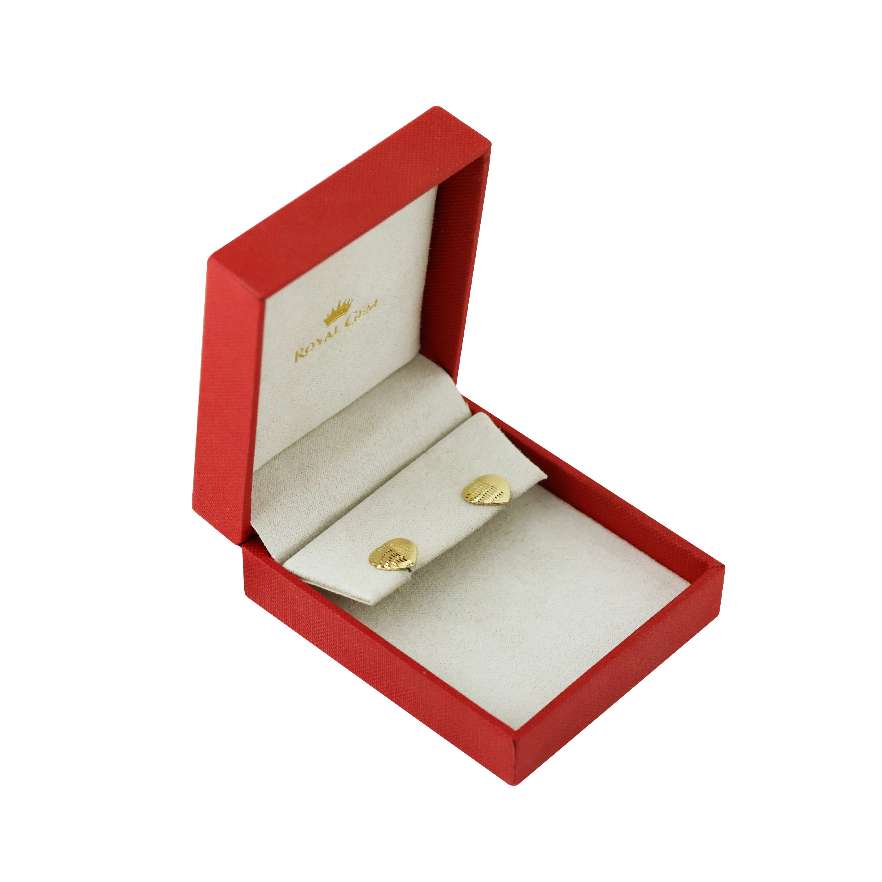 Gilded Heart Gold Stud Earrings