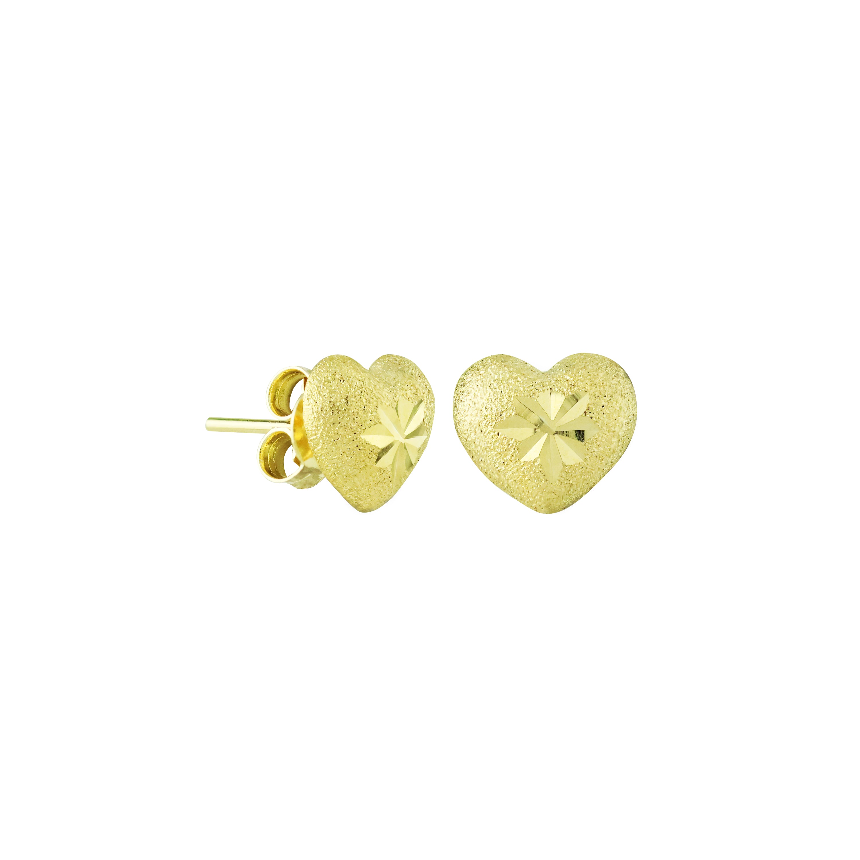 Sweet Love Gold Stud Earrings