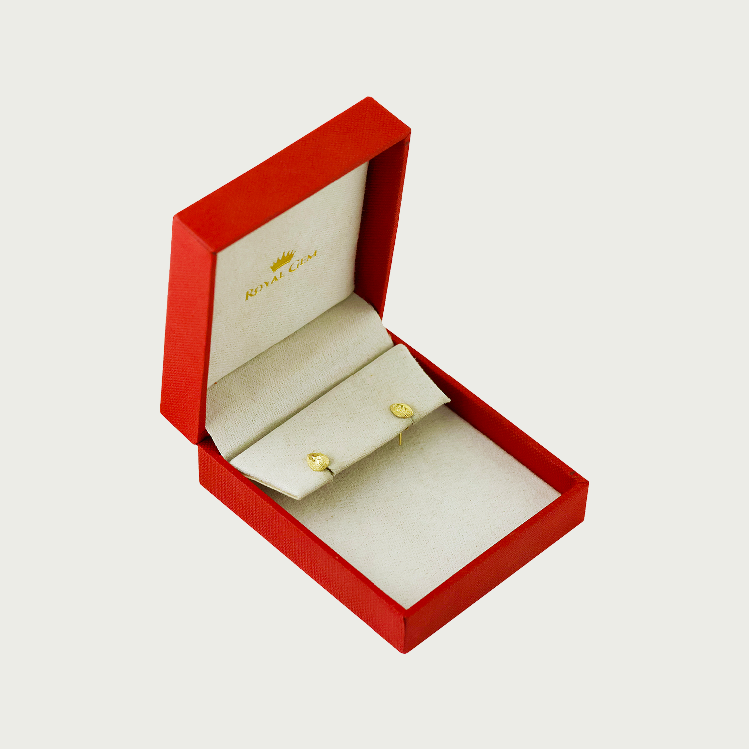 Fern Finesse Sleek Gold Stud Earrings