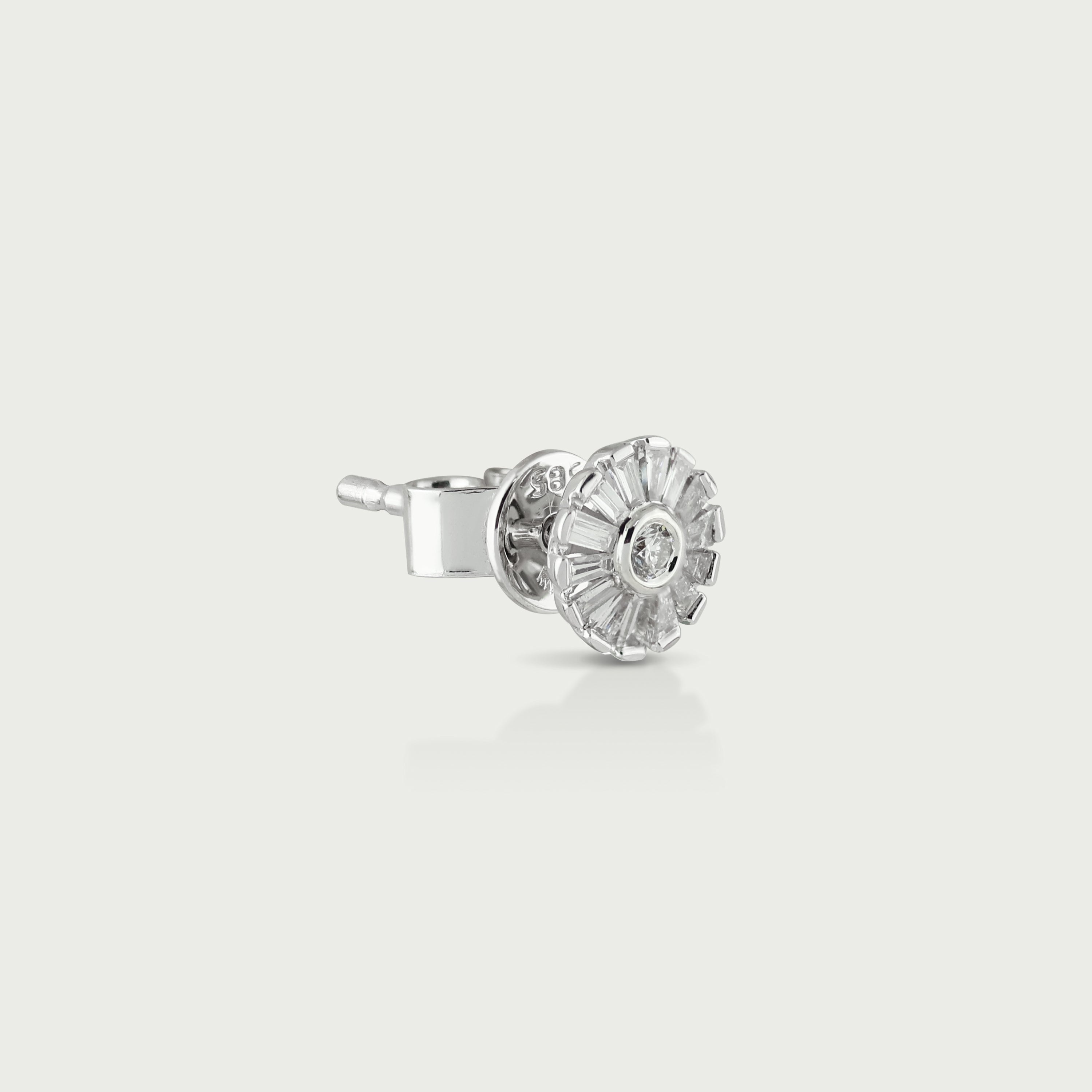 Structured Bloom Diamond Stud Earrings