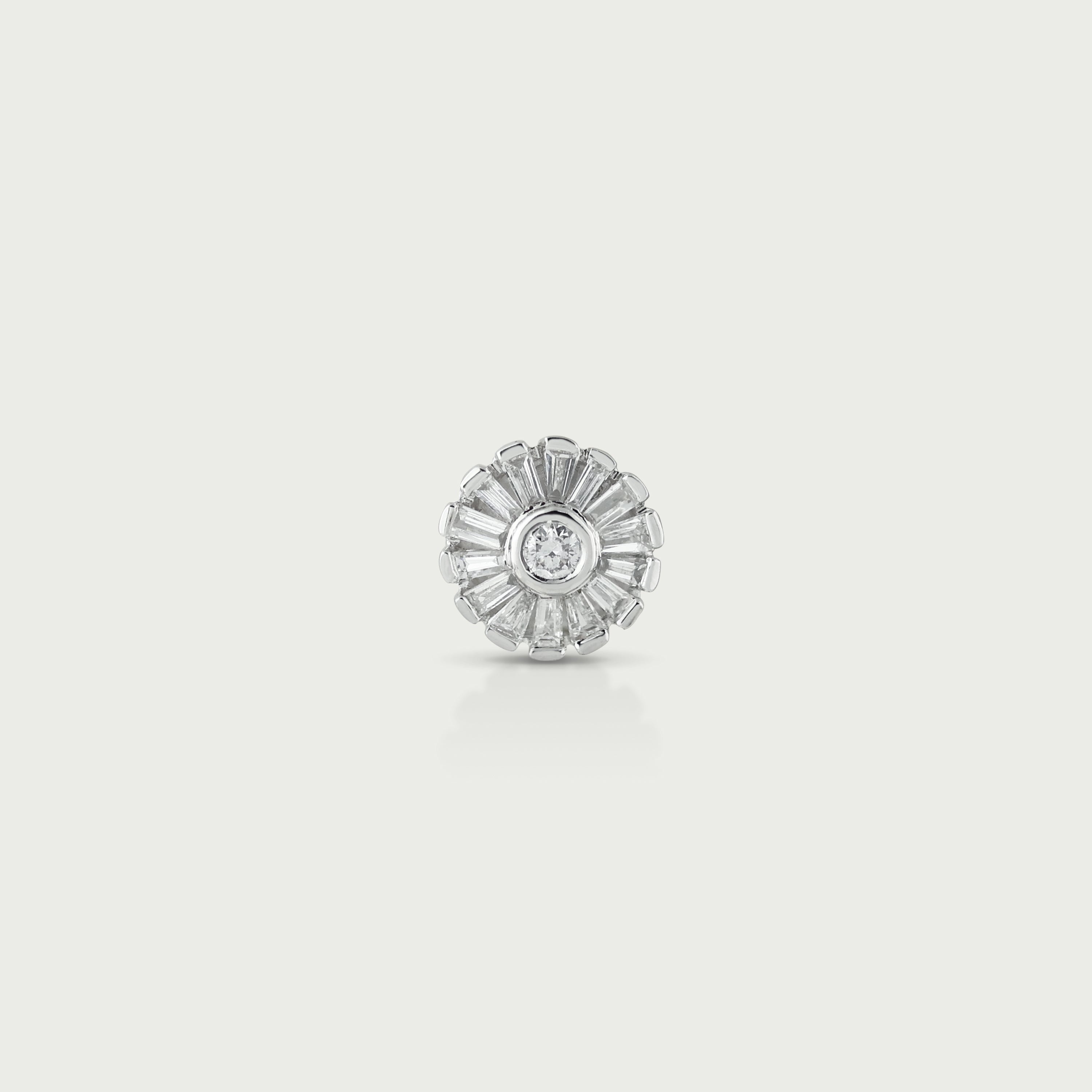 Structured Bloom Diamond Stud Earrings
