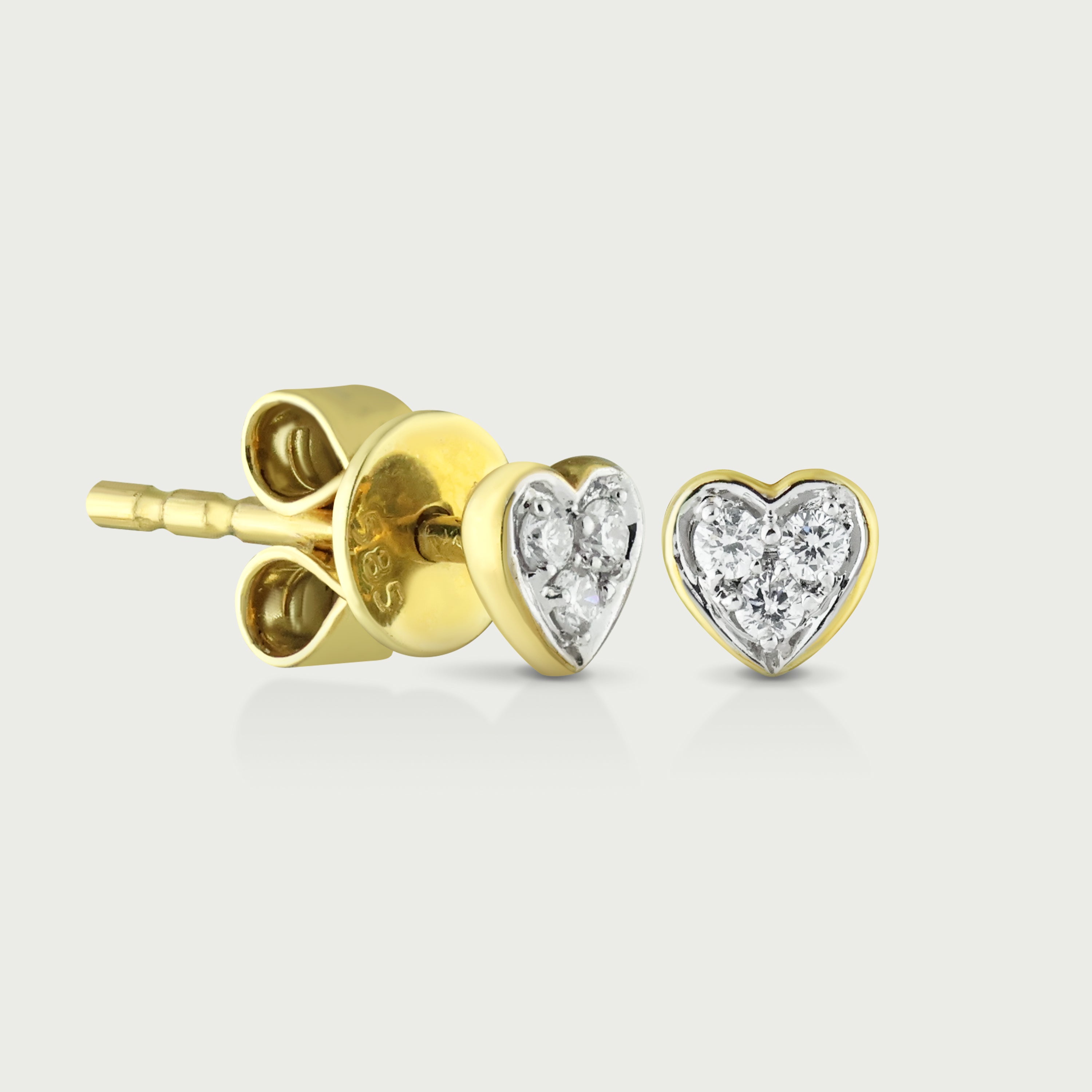 Heart Brilliance Diamond Stud Earrings