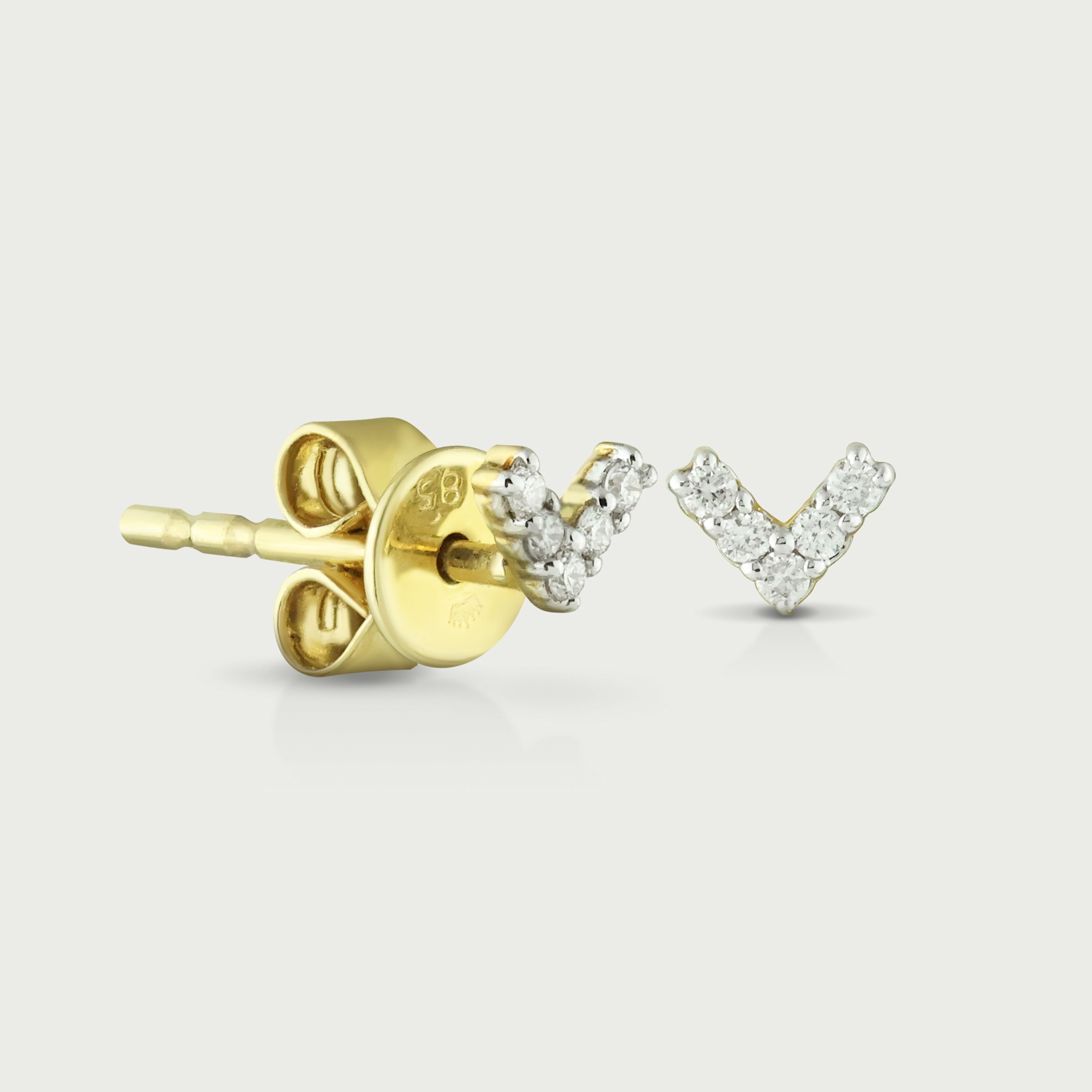 V-Form Diamond Stud Earrings