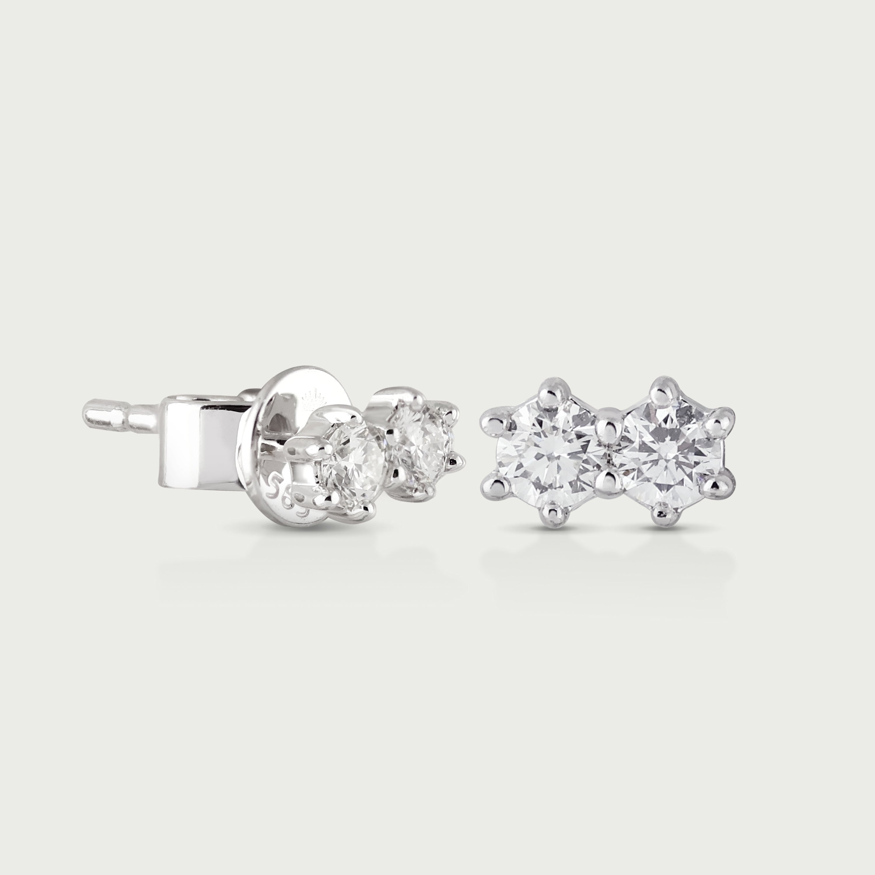 Double the Shine Diamond Stud Earrings