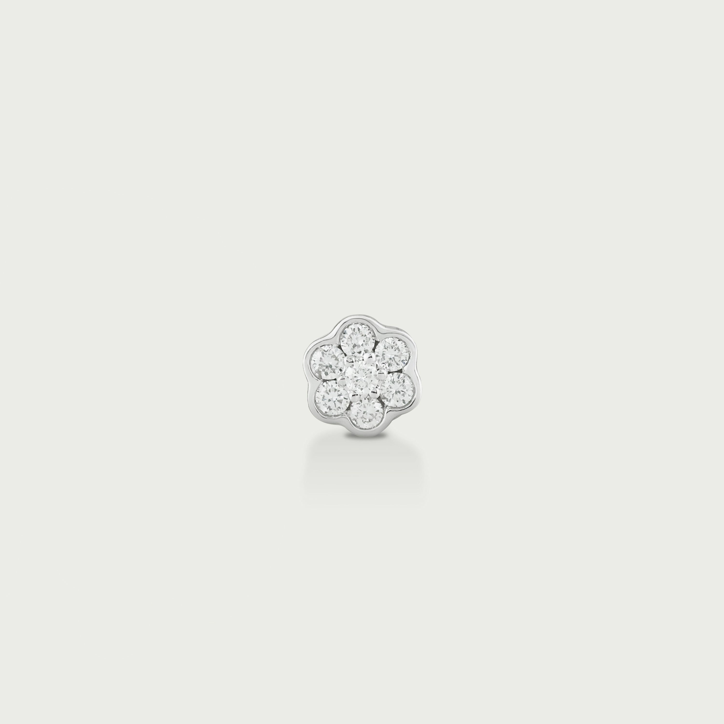 Refined Floral Diamond Stud Earrings