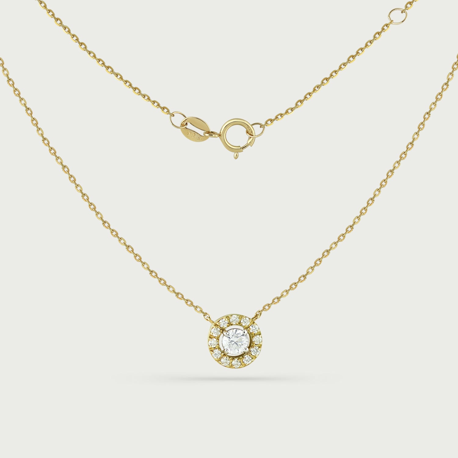 Spotlight Halo Diamond Necklace