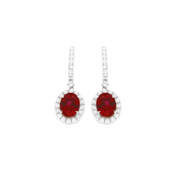 Resplendent Rubies Dangling Earrings