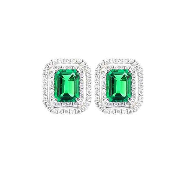 Splendor of Emeralds Stud Earrings